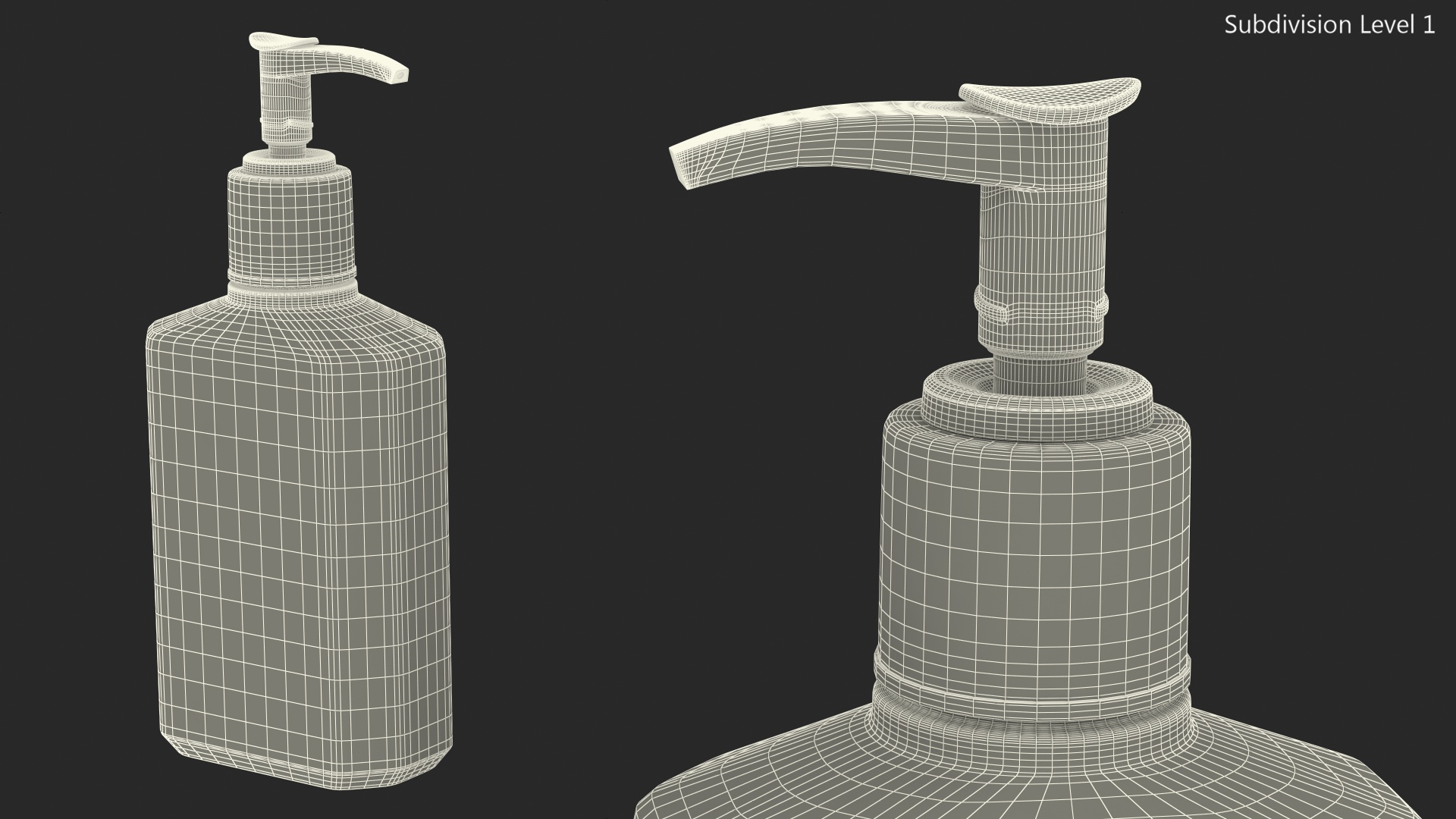 3D Empty Bottle with Dispenser Cap
