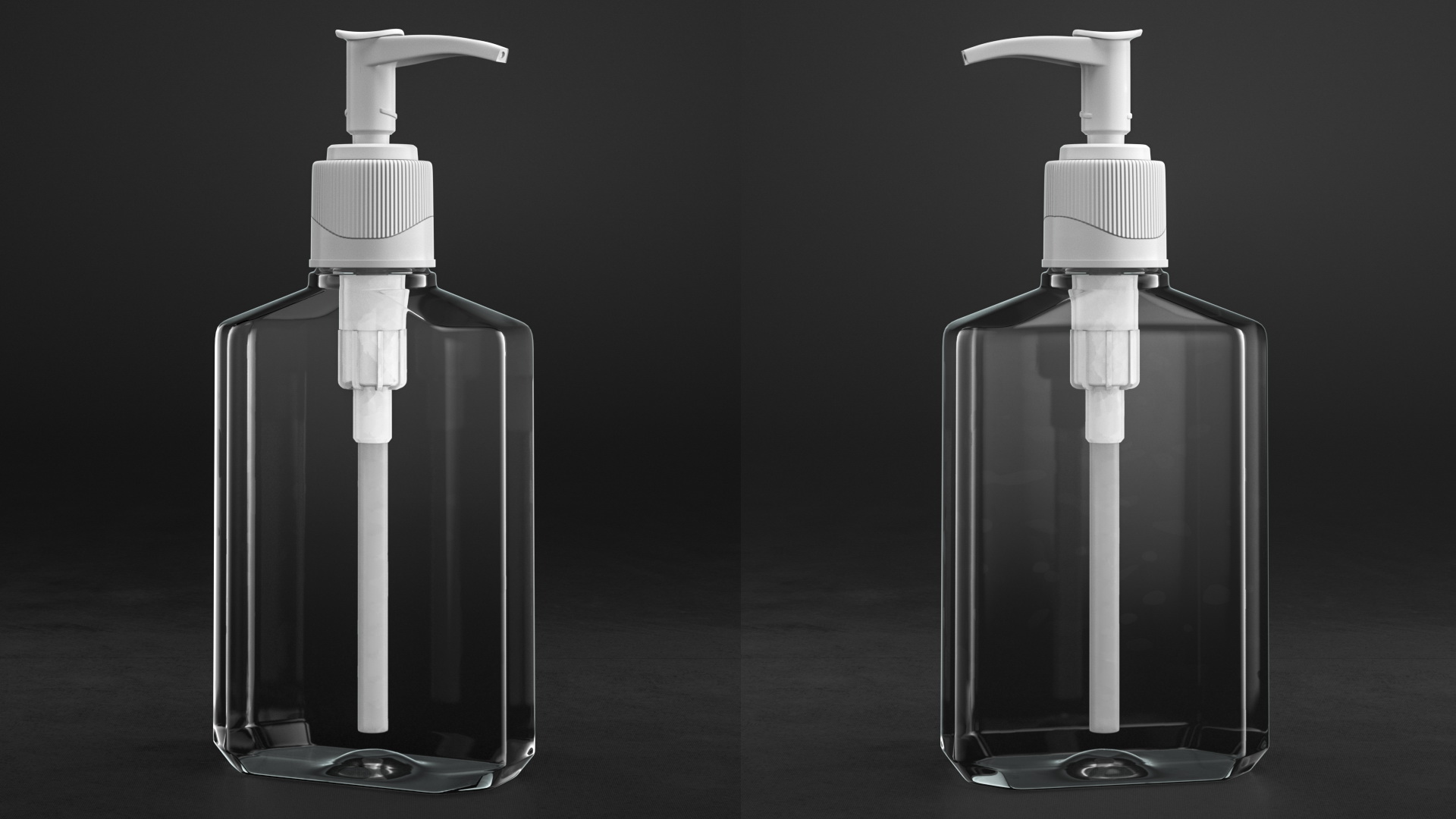 3D Empty Bottle with Dispenser Cap