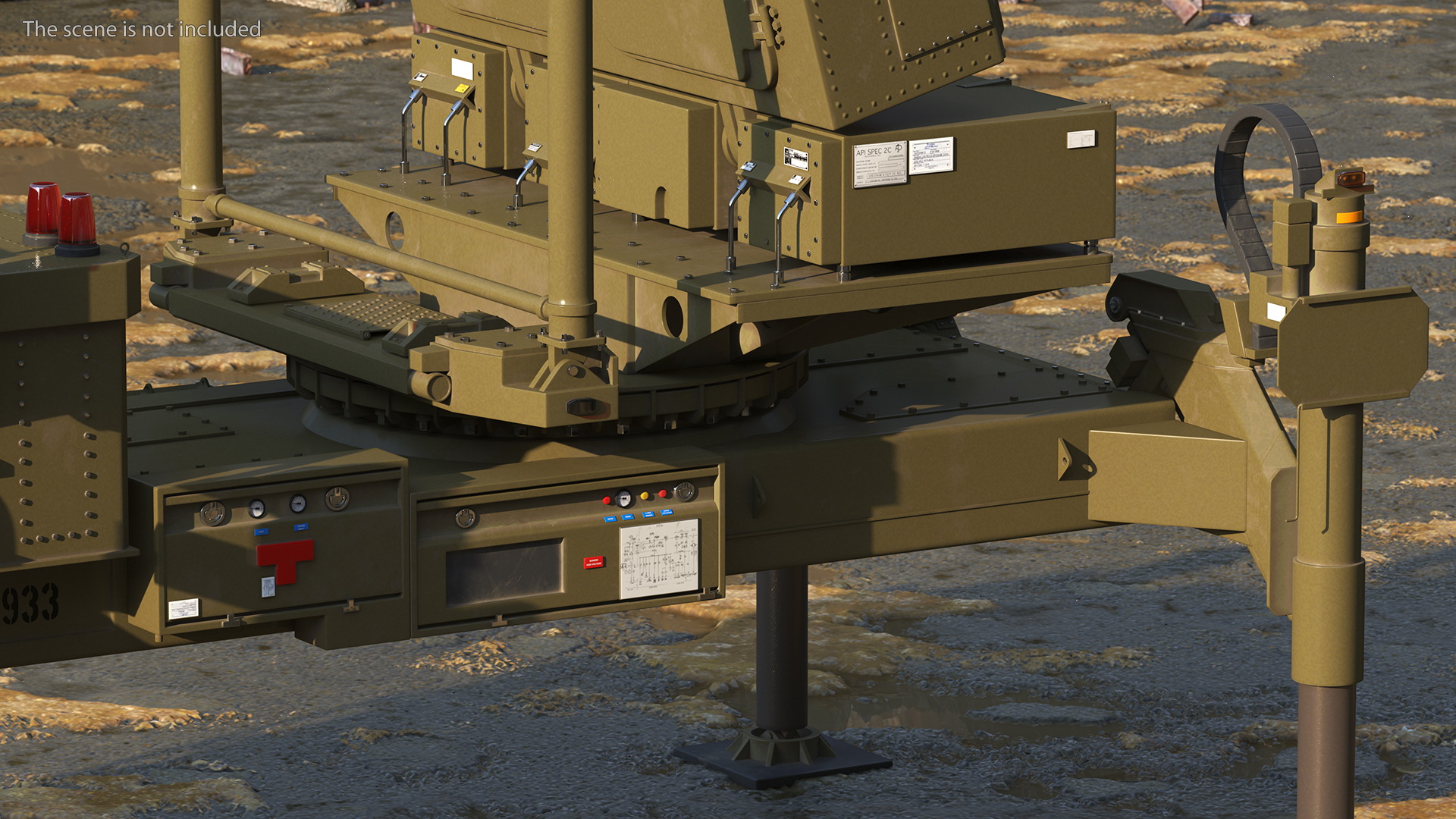 3D Ground Based Mobile Multi Mission Radar Rigged