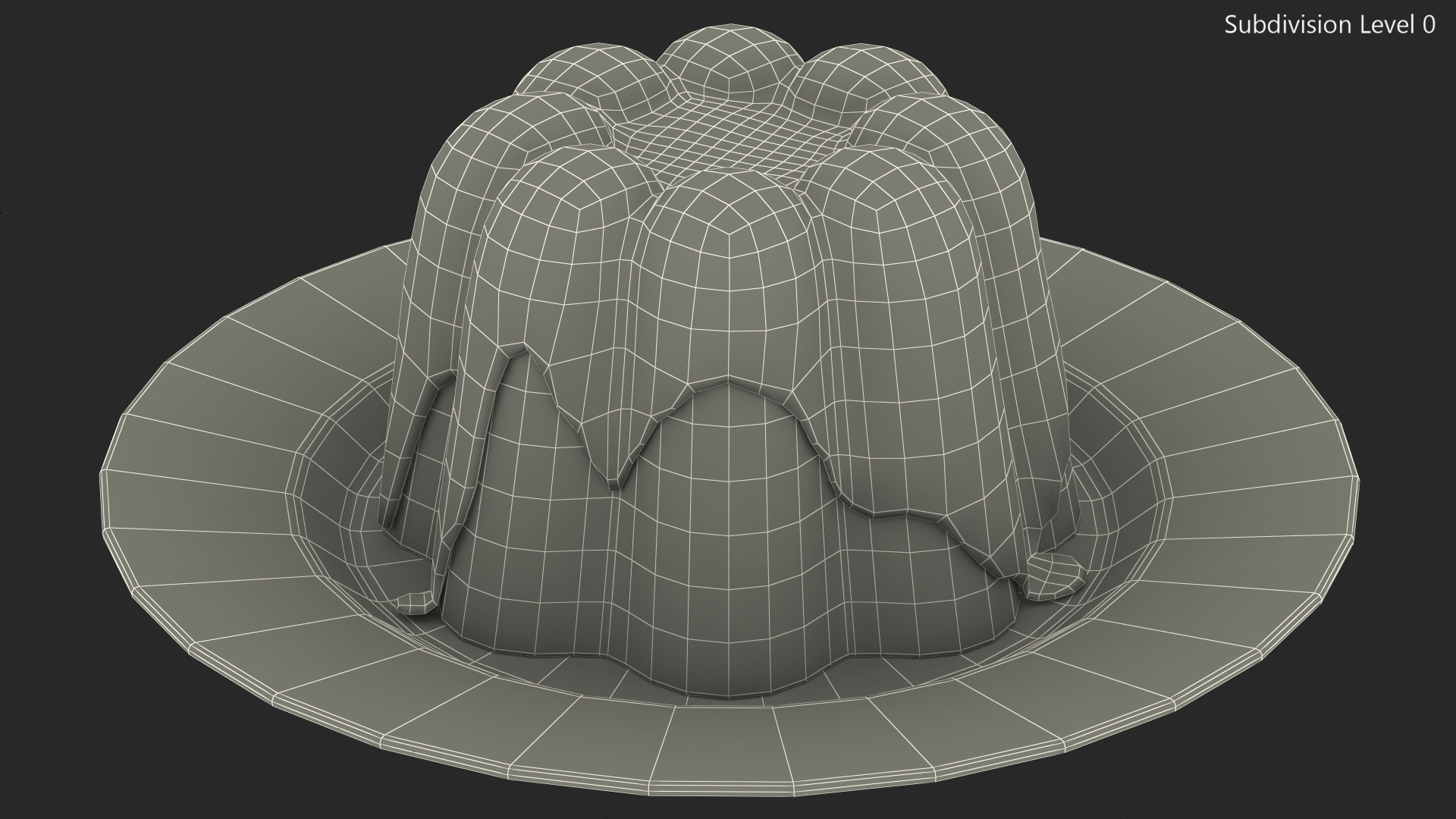 3D model Jelly Pudding Fruit with Strawberry Cream on Plate