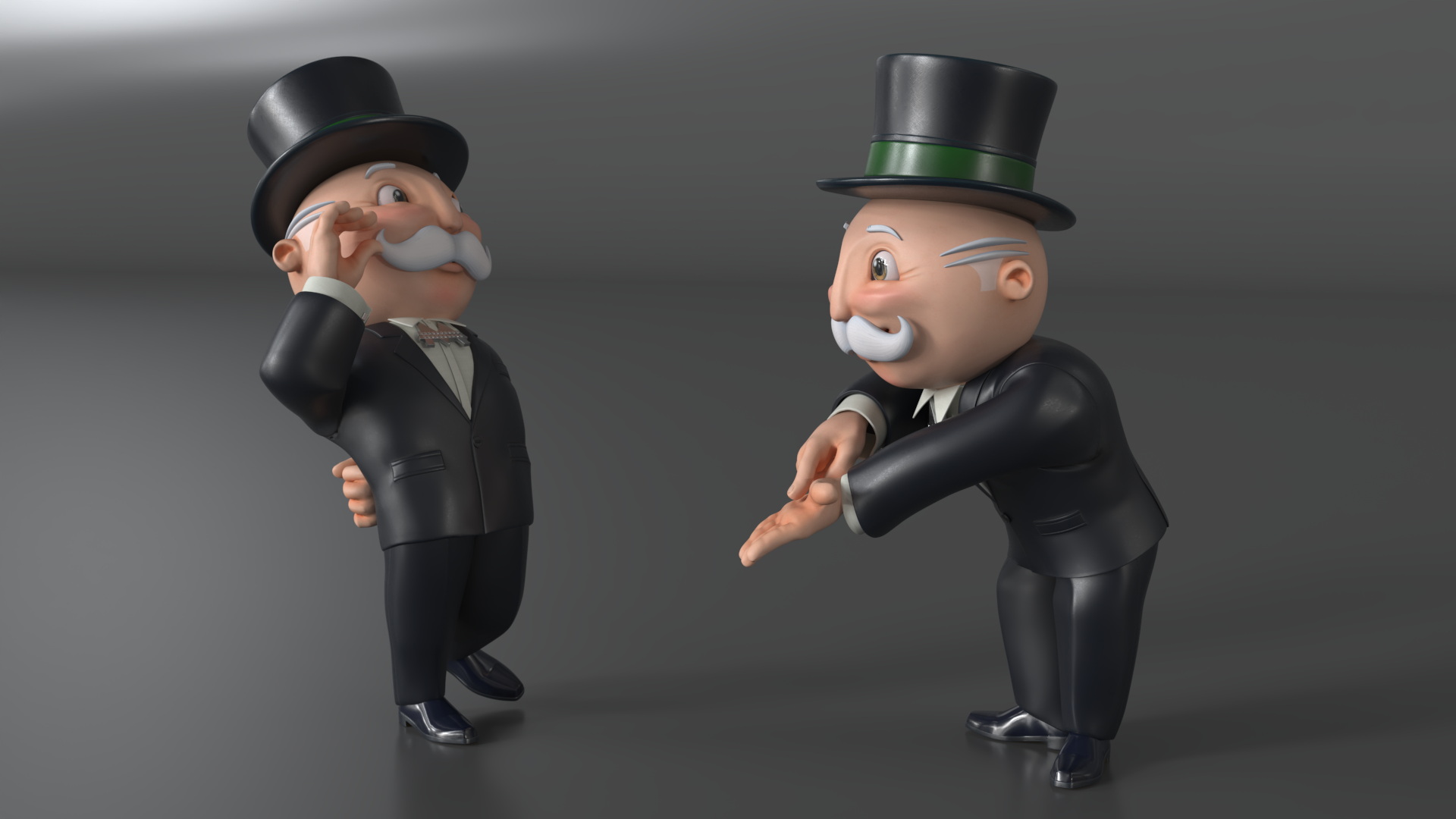 3D model Mr Monopoly Mascot Rigged
