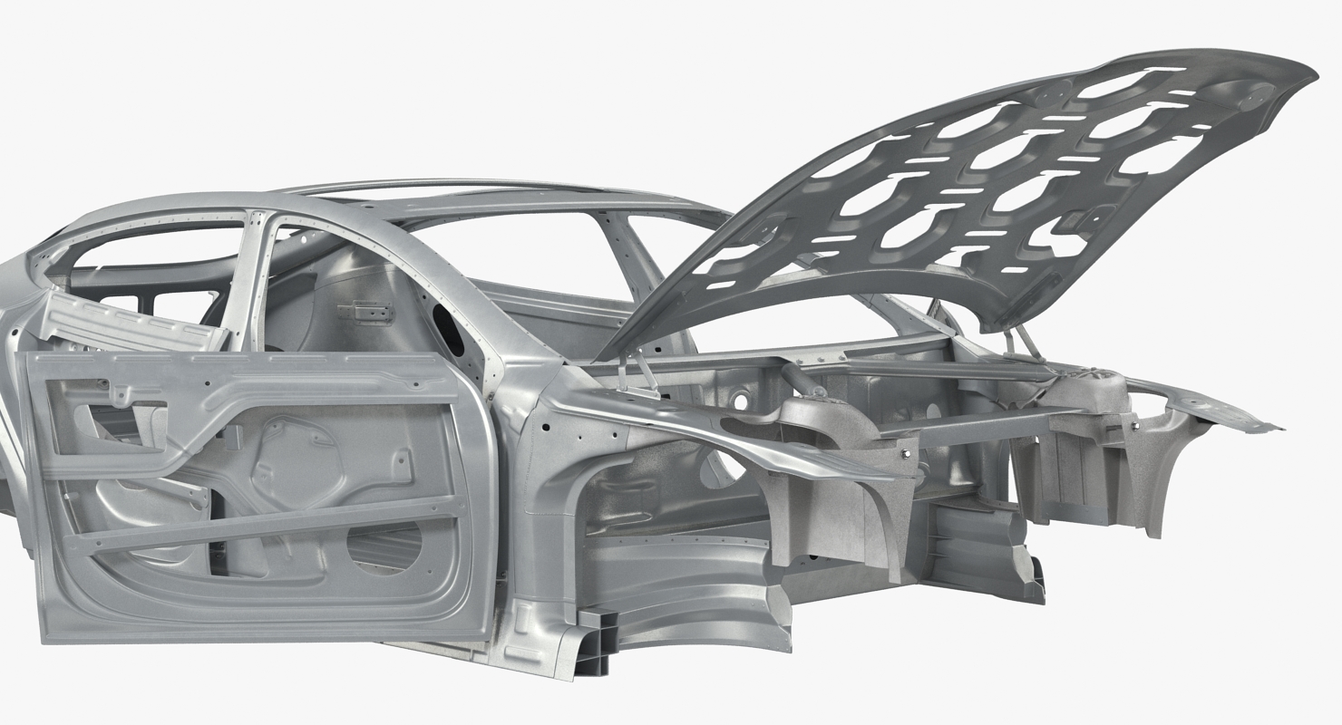 3D Tesla Model S Frame Rigged