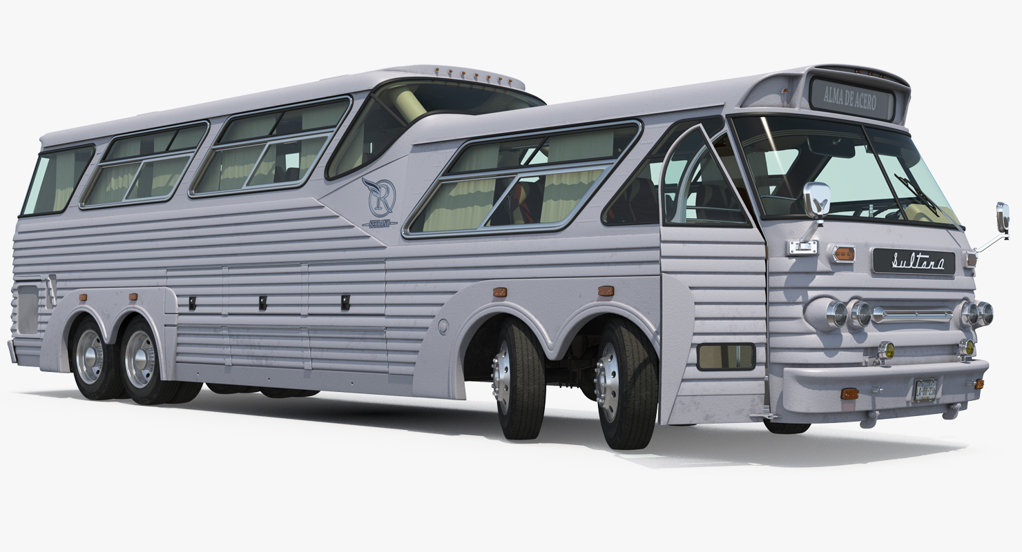 3D Sultana TM40 1973 Bus Rigged model