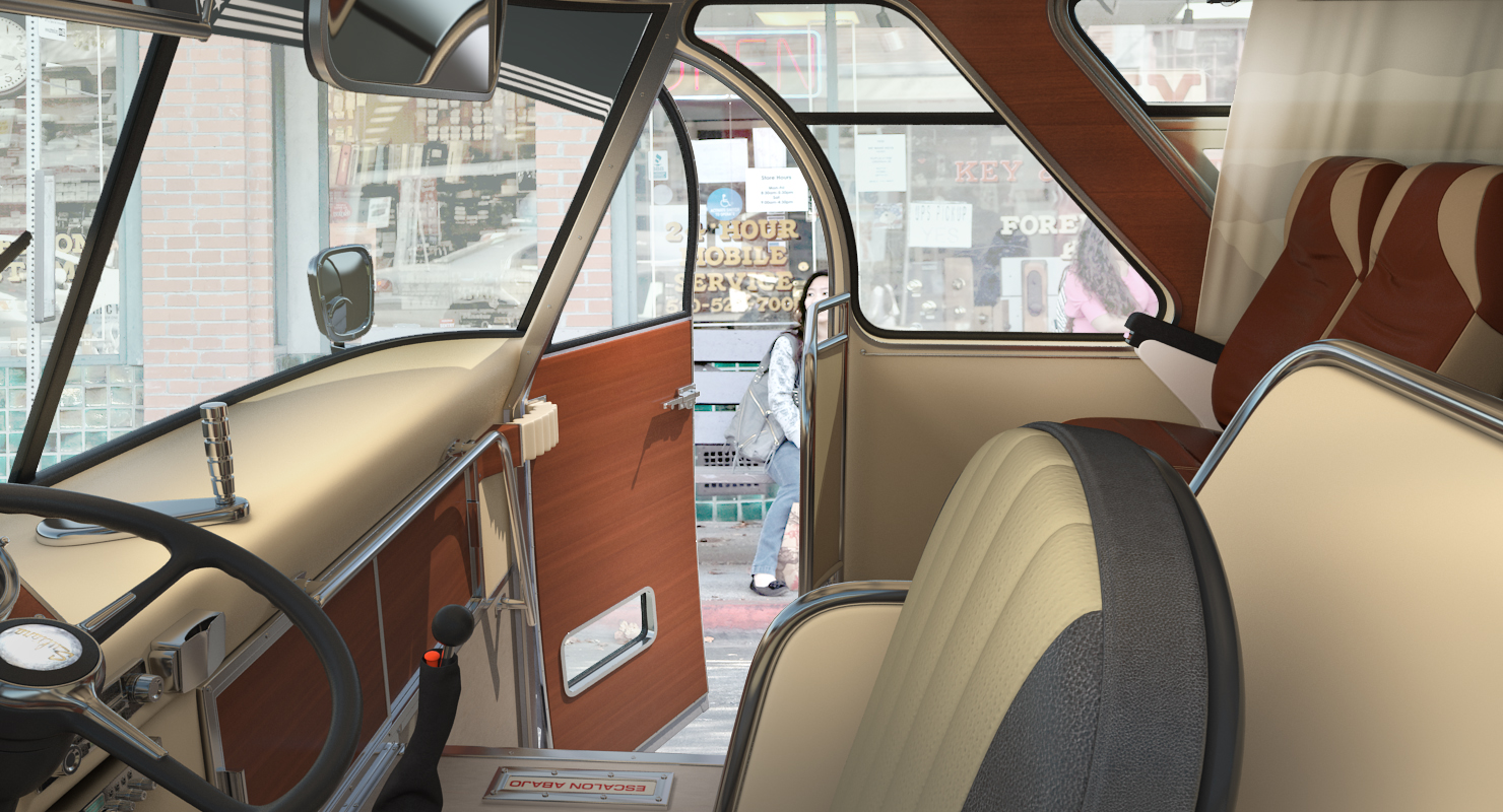 3D Sultana TM40 1973 Bus Rigged model