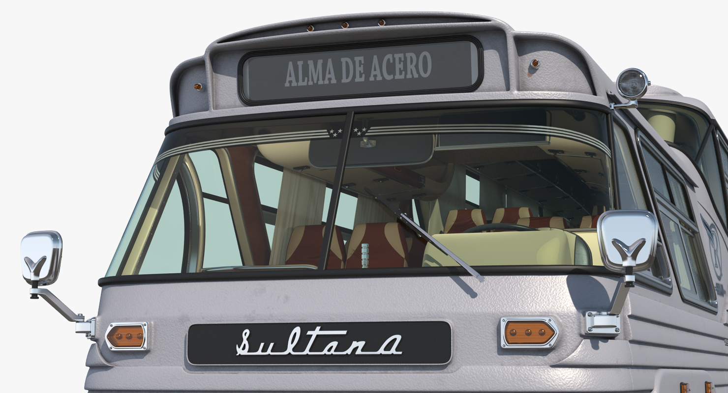 3D Sultana TM40 1973 Bus Rigged model