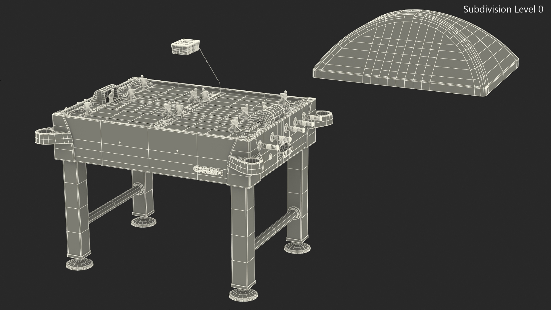 3D model Carrom Signature Stick Hockey Table