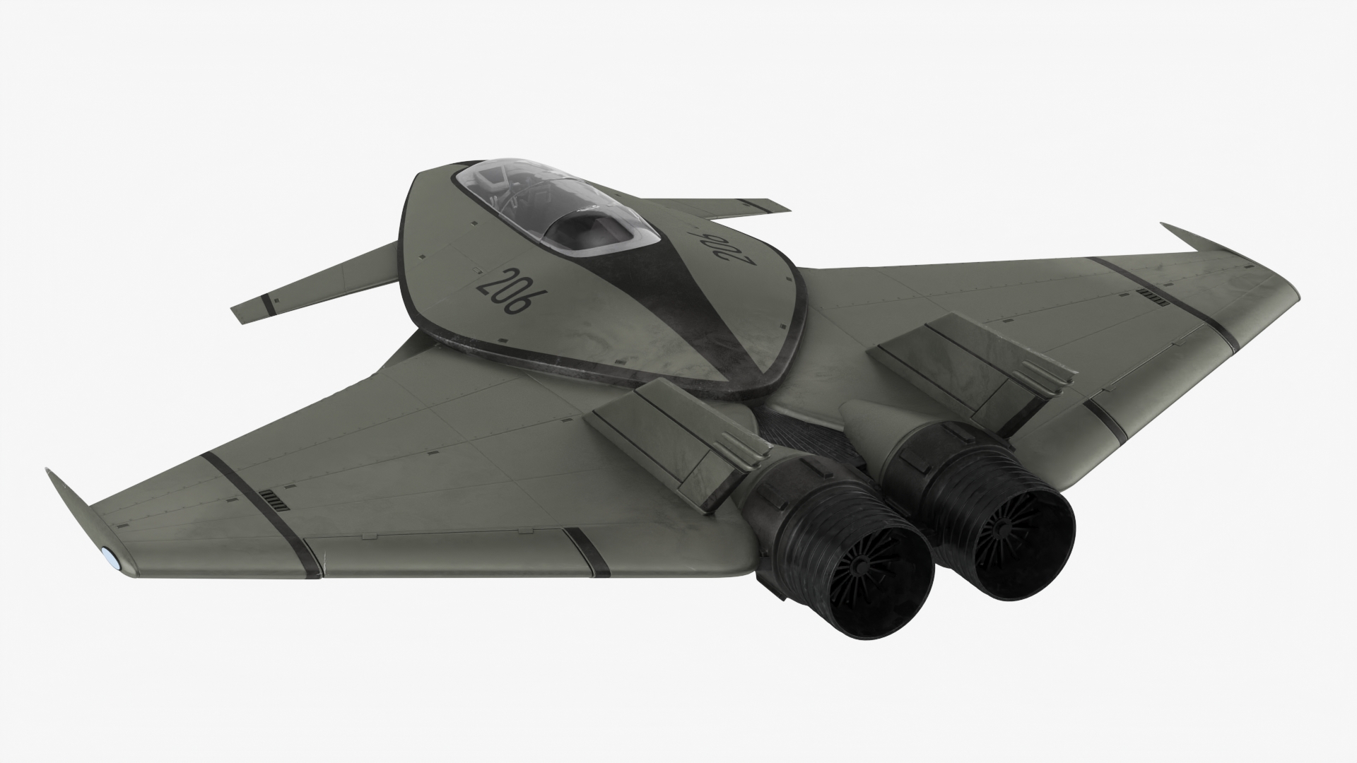 3D model Futuristic Stealth Fighter Aircraft