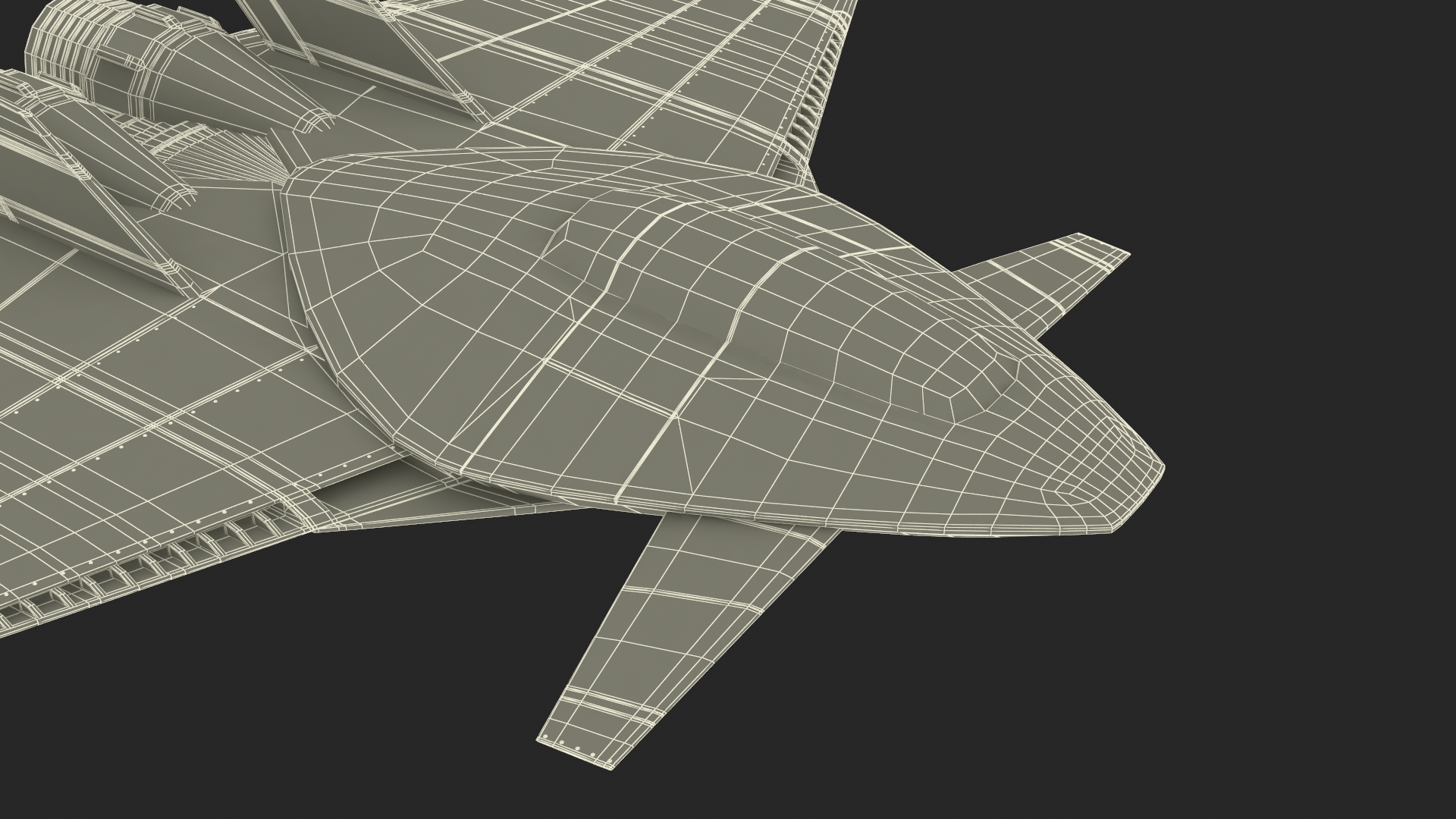 3D model Futuristic Stealth Fighter Aircraft