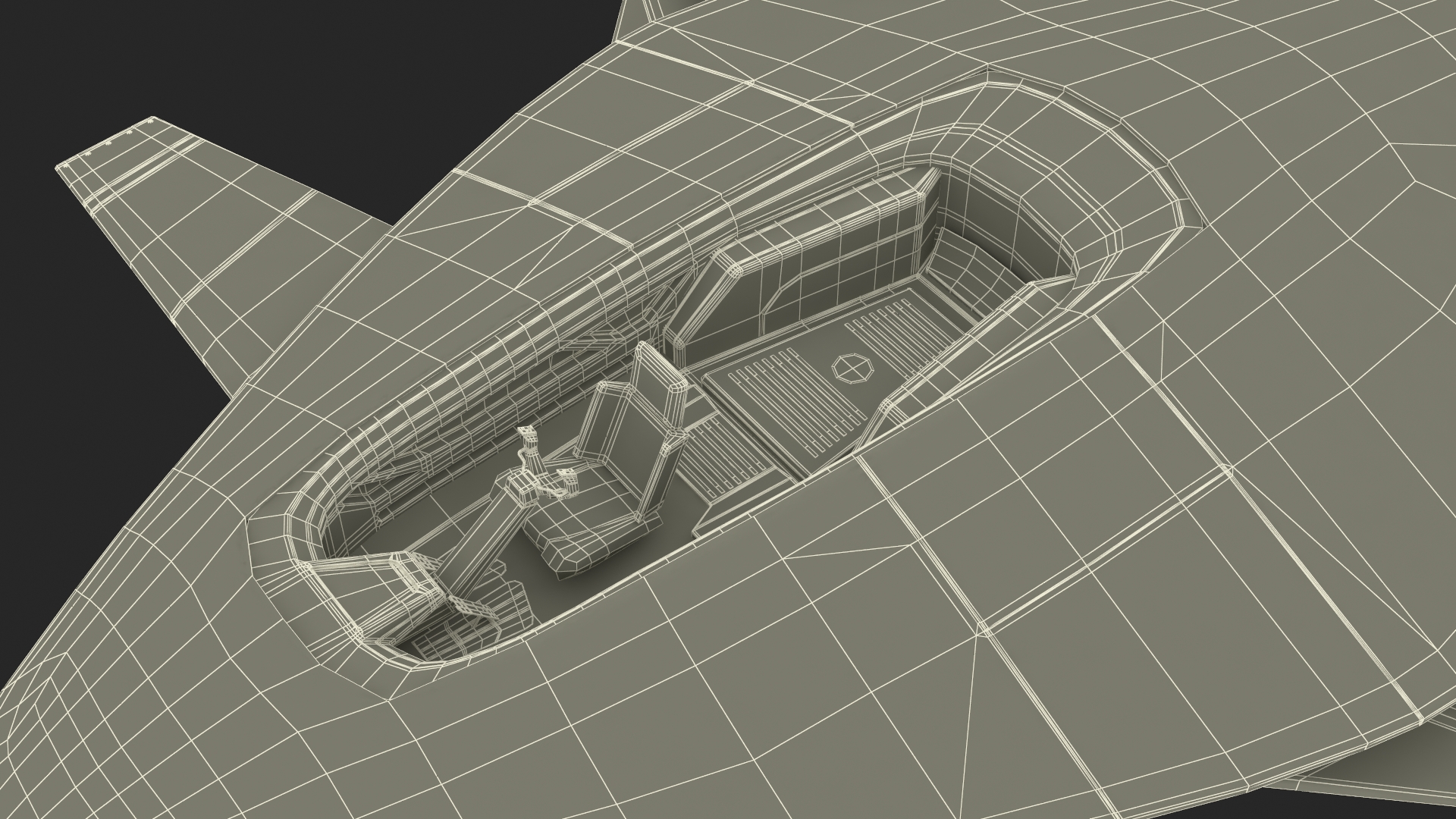 3D model Futuristic Stealth Fighter Aircraft