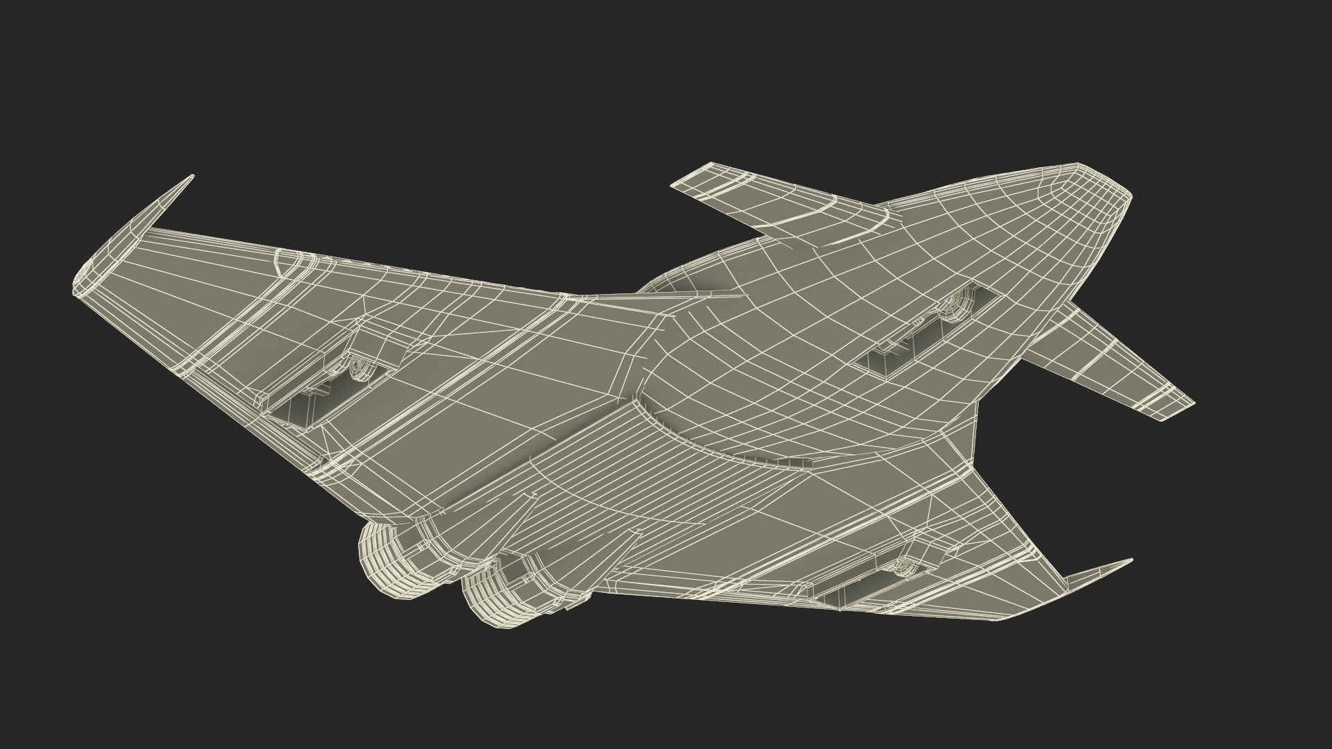 3D model Futuristic Stealth Fighter Aircraft