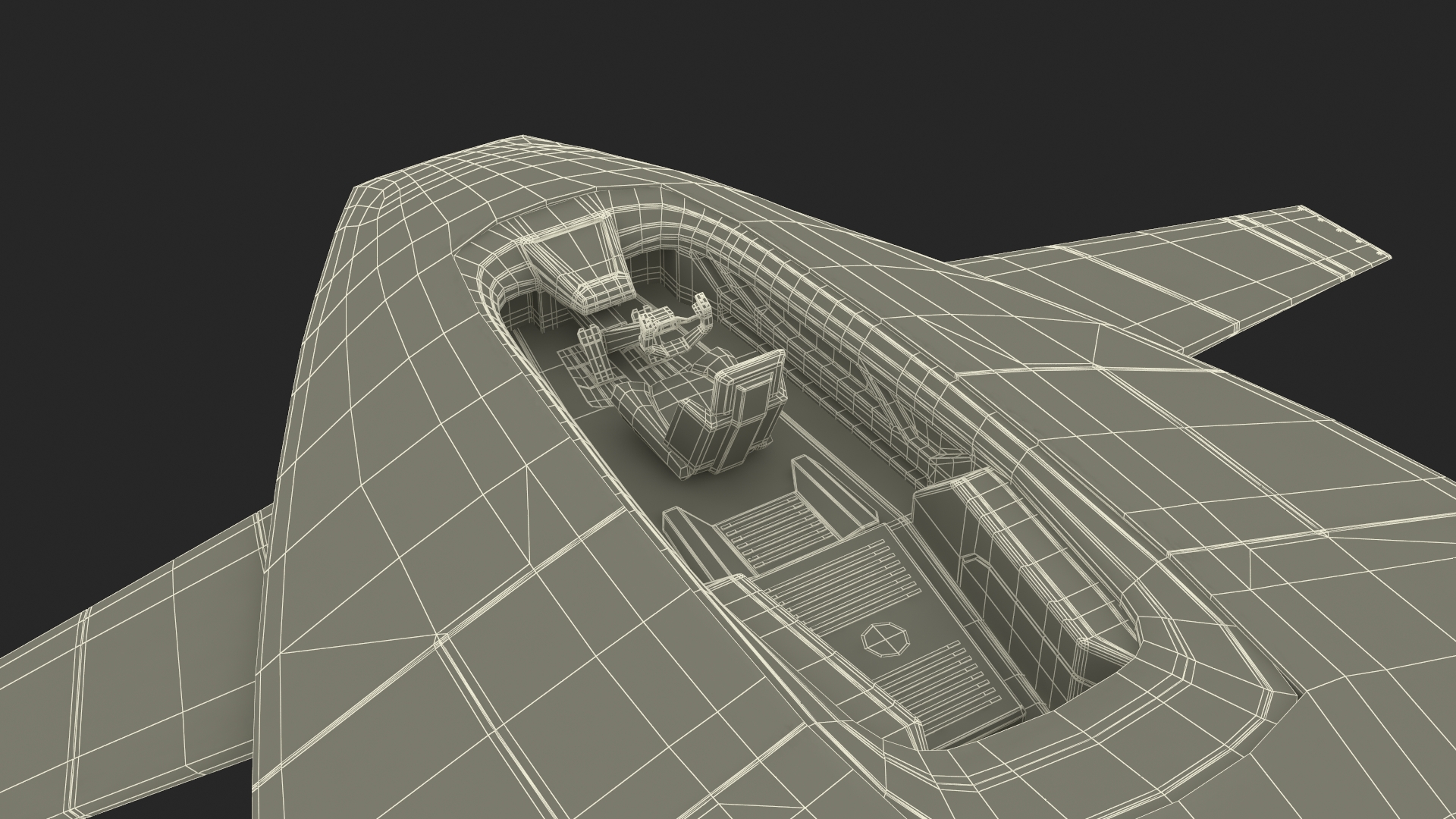 3D model Futuristic Stealth Fighter Aircraft