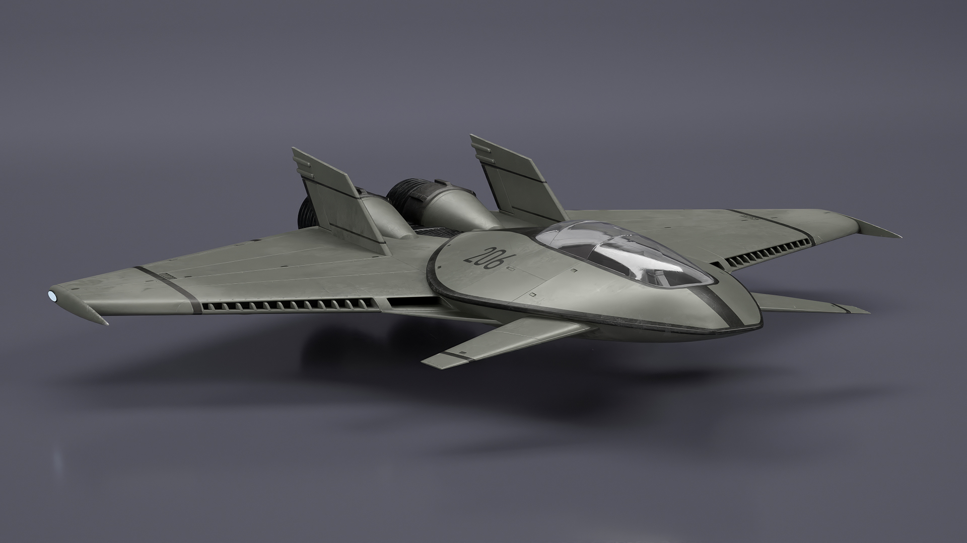 3D model Futuristic Stealth Fighter Aircraft