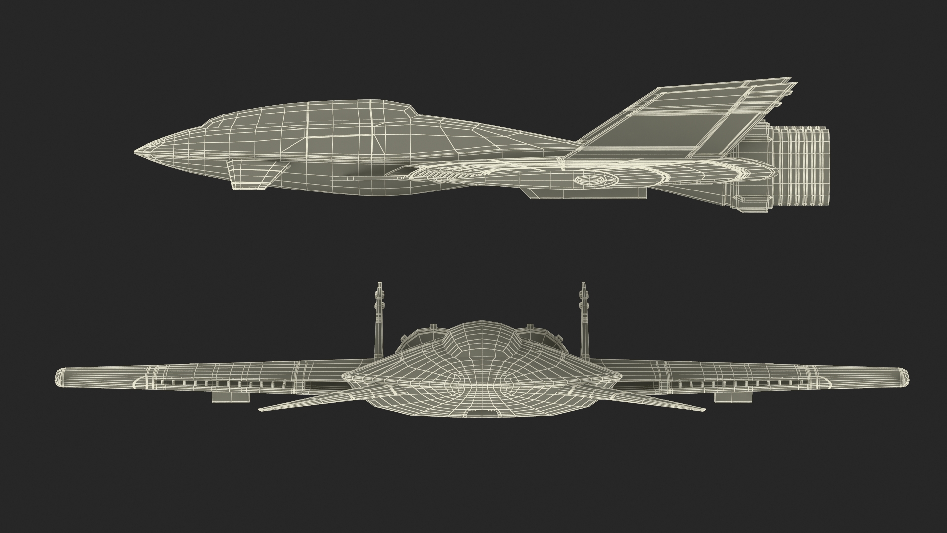 3D model Futuristic Stealth Fighter Aircraft