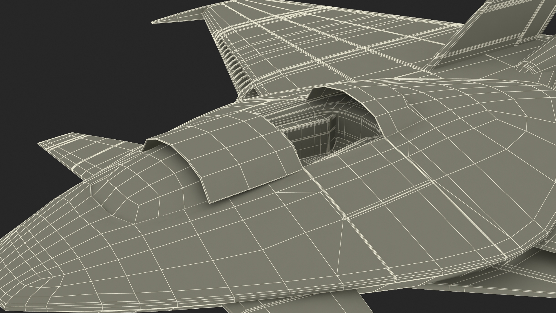 3D model Futuristic Stealth Fighter Aircraft