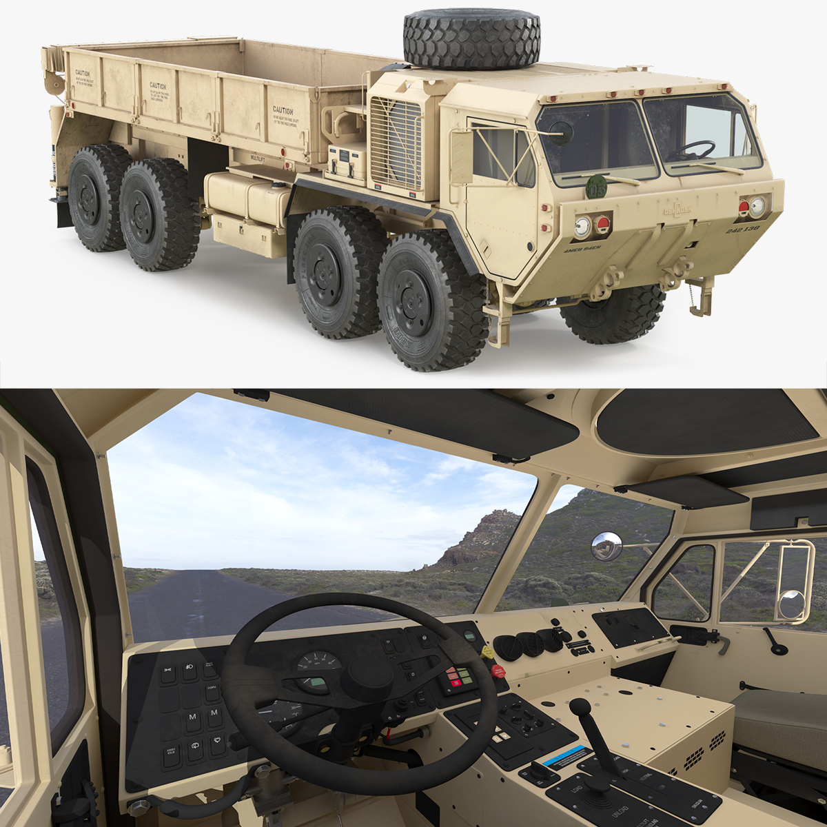 Oshkosh HEMTT M985A4 Cargo Truck Desert, view 7