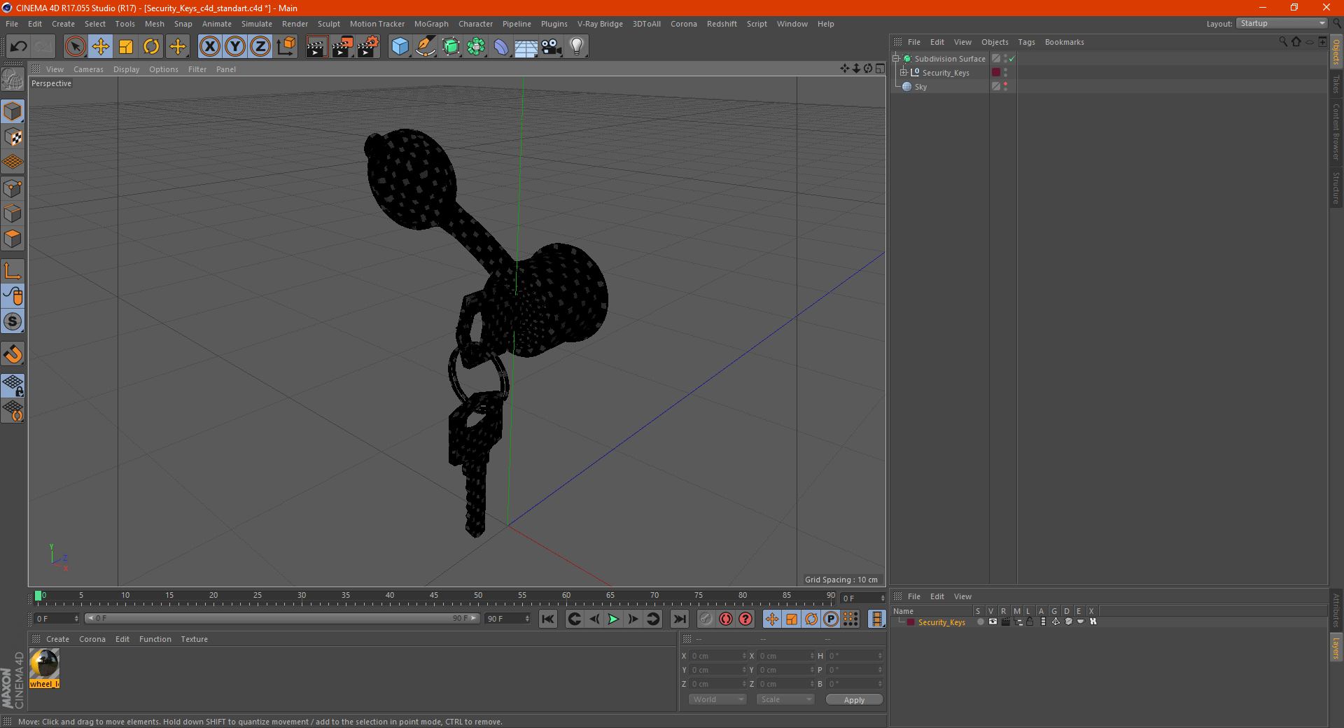 3D Security Keys model