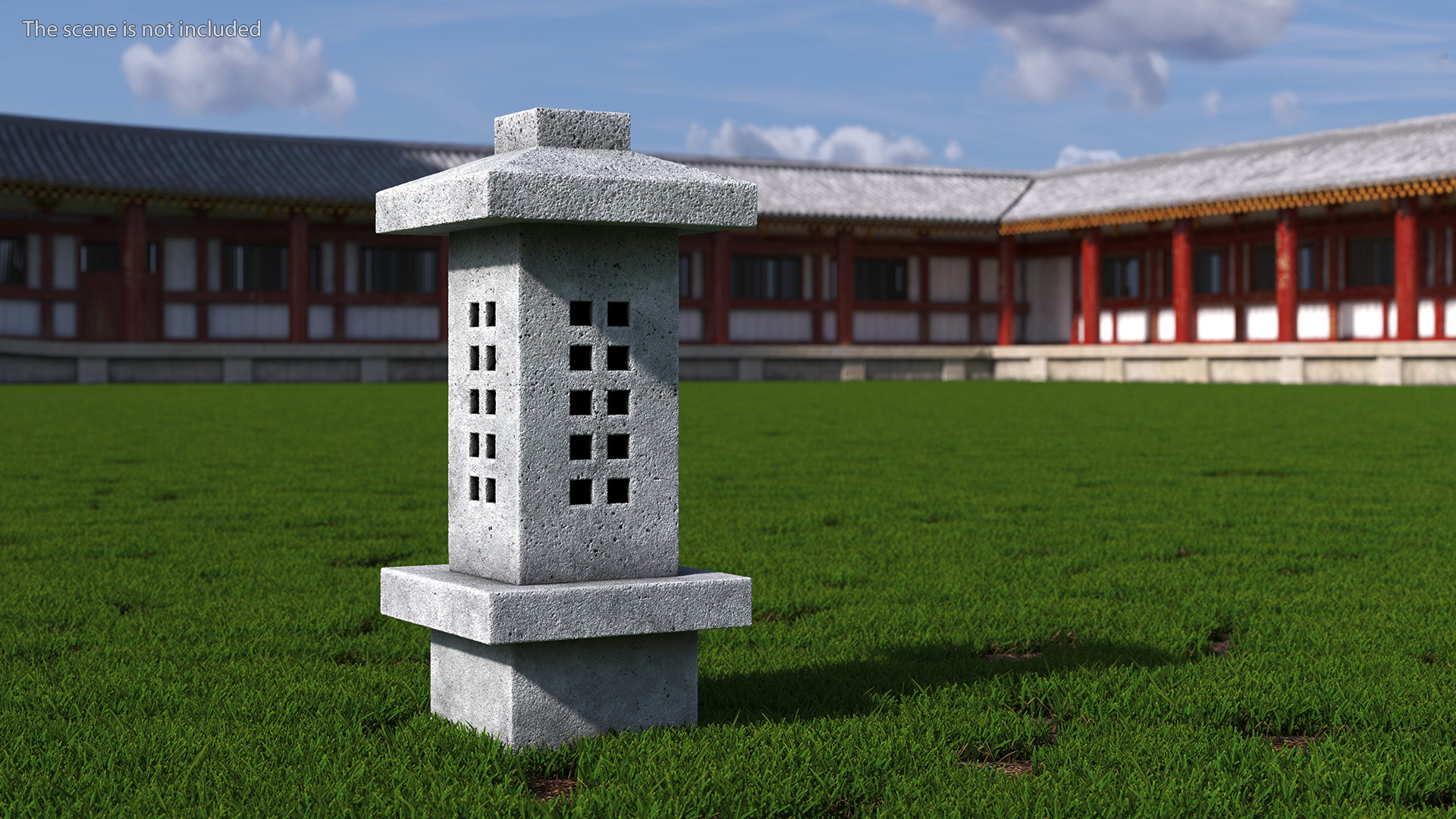 Japanese Stone Lantern 3D