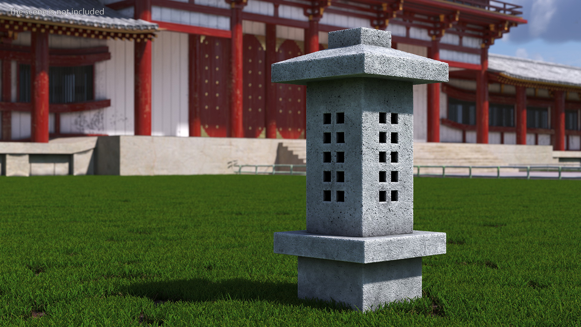 Japanese Stone Lantern 3D