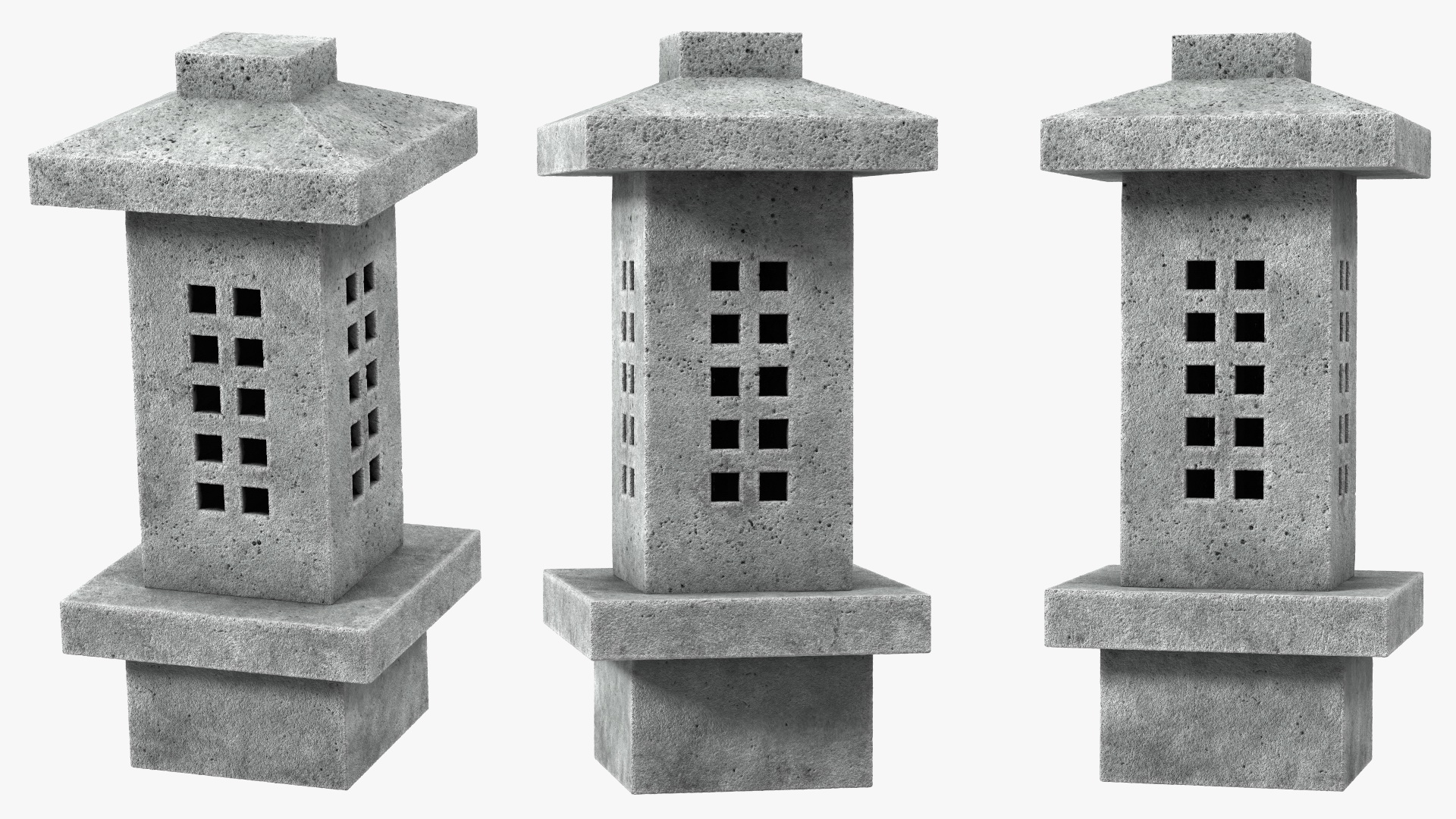 Japanese Stone Lantern 3D