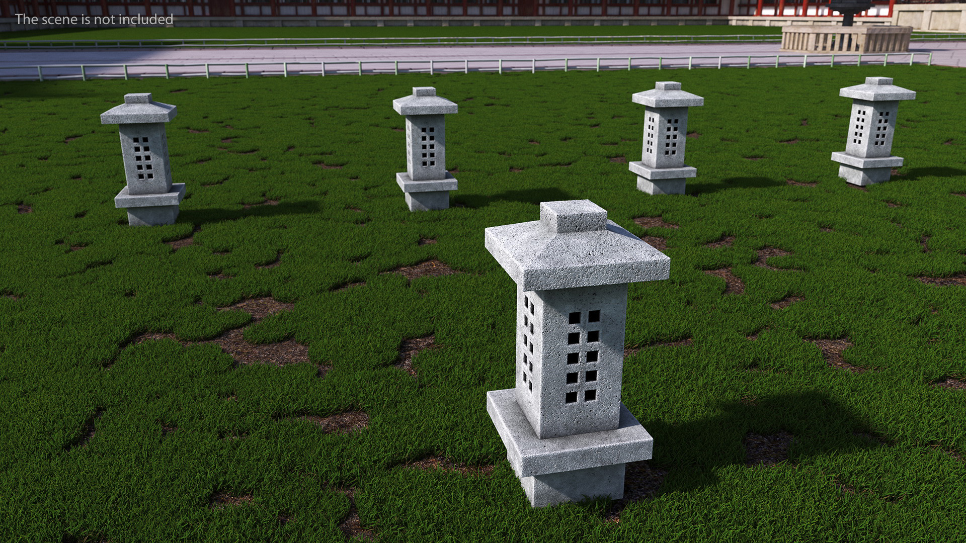 Japanese Stone Lantern 3D