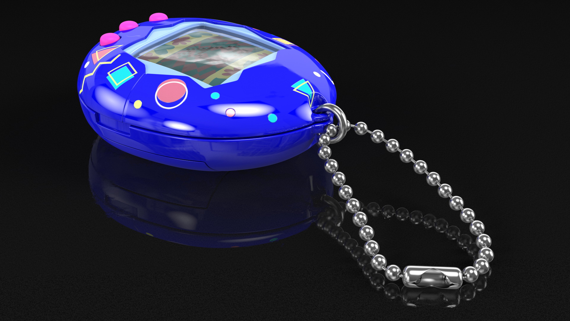 Electronic Digital Pet Violet 3D model