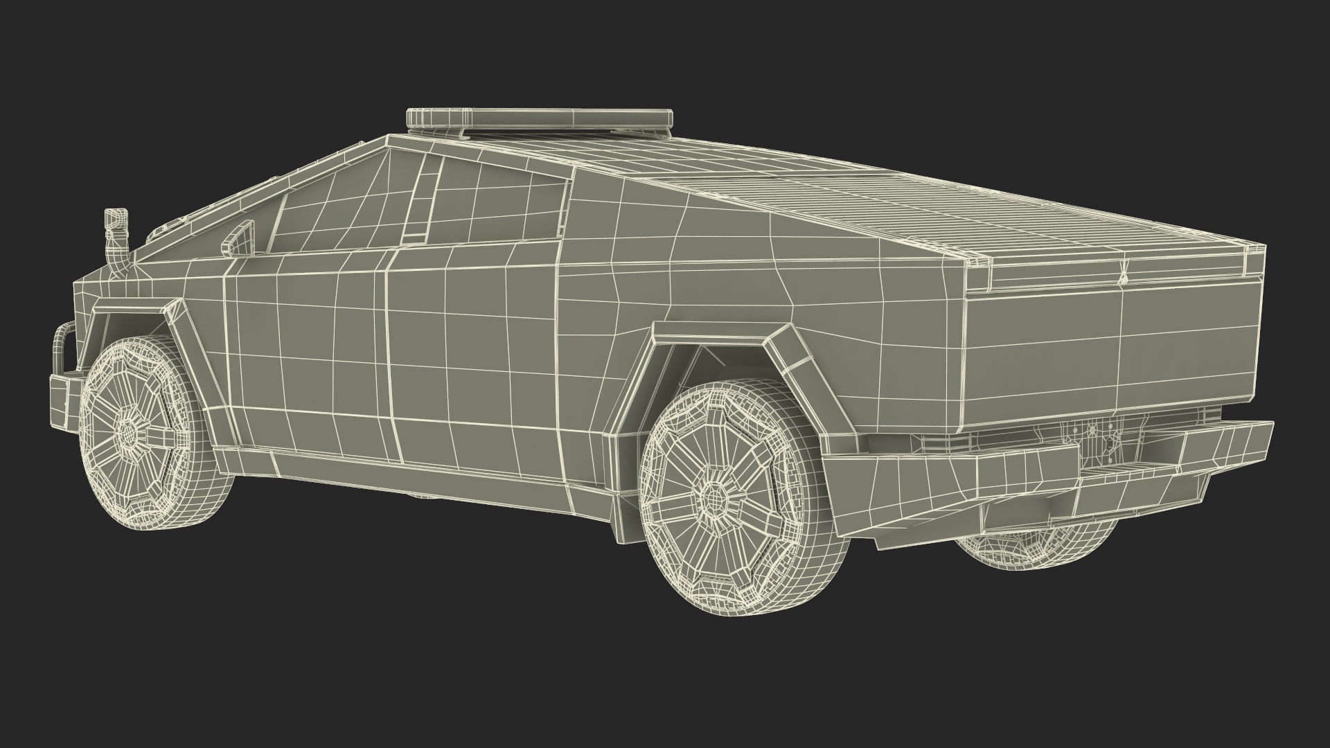 3D Tesla Cybertruck NYPD