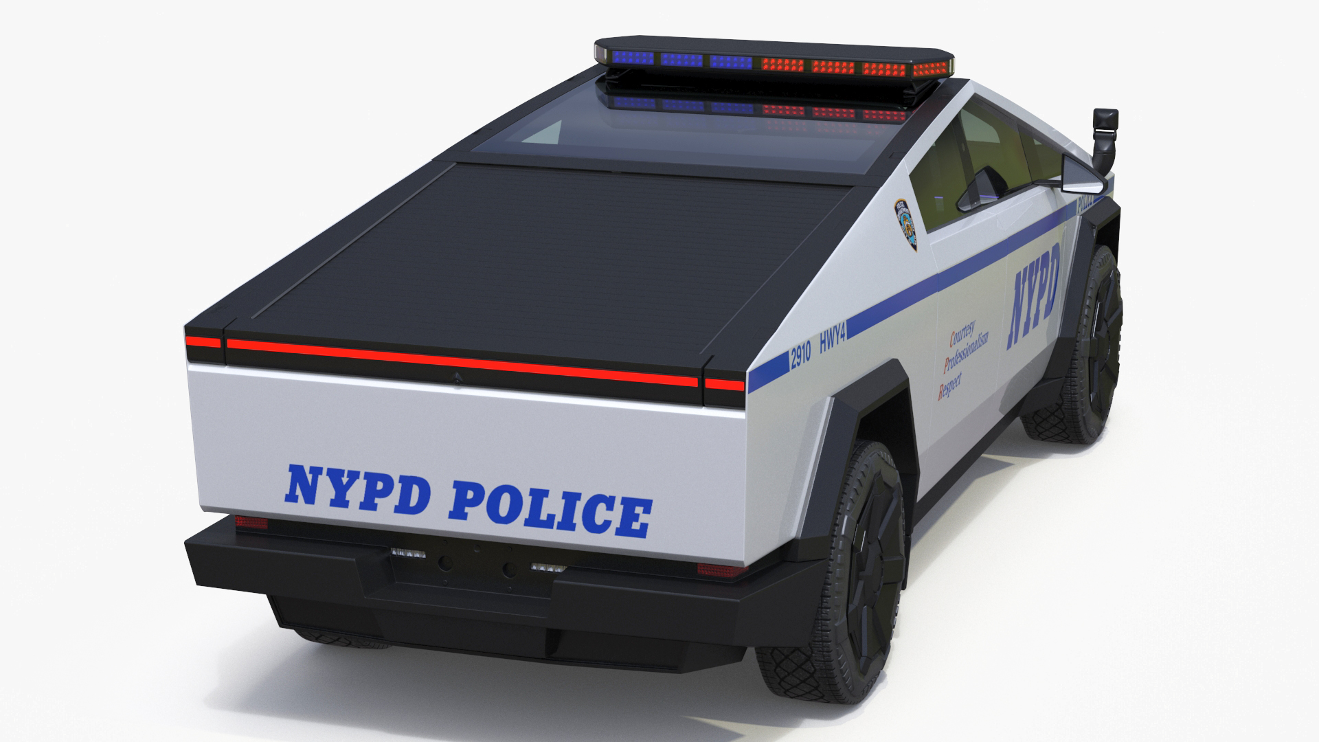 3D Tesla Cybertruck NYPD