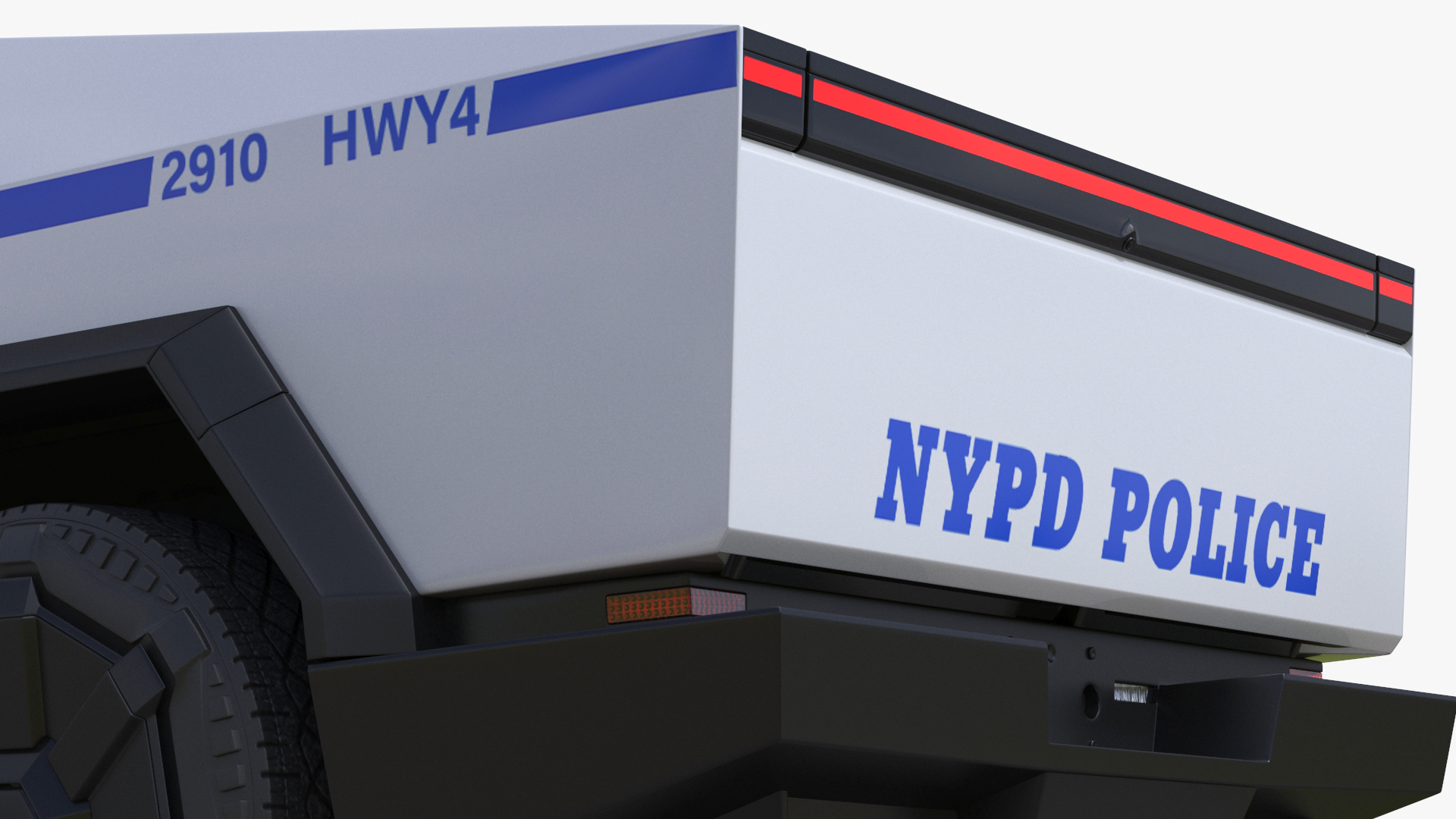 3D Tesla Cybertruck NYPD