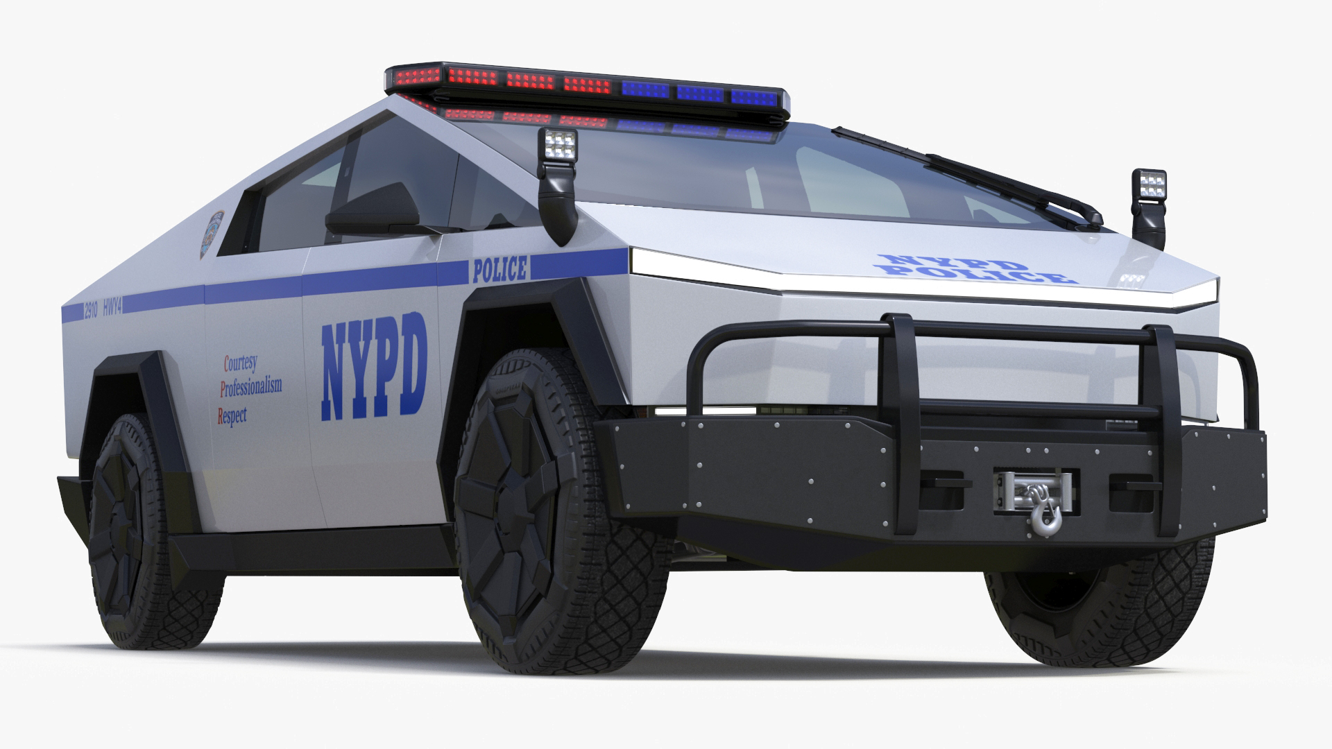 3D Tesla Cybertruck NYPD