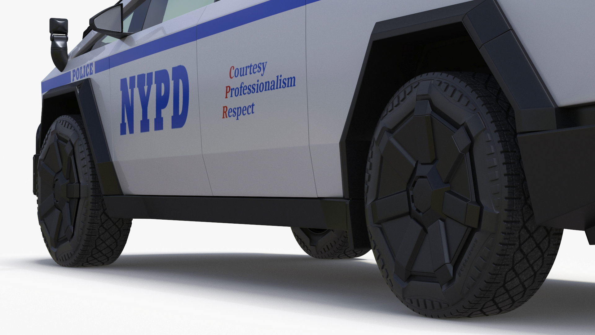 3D Tesla Cybertruck NYPD