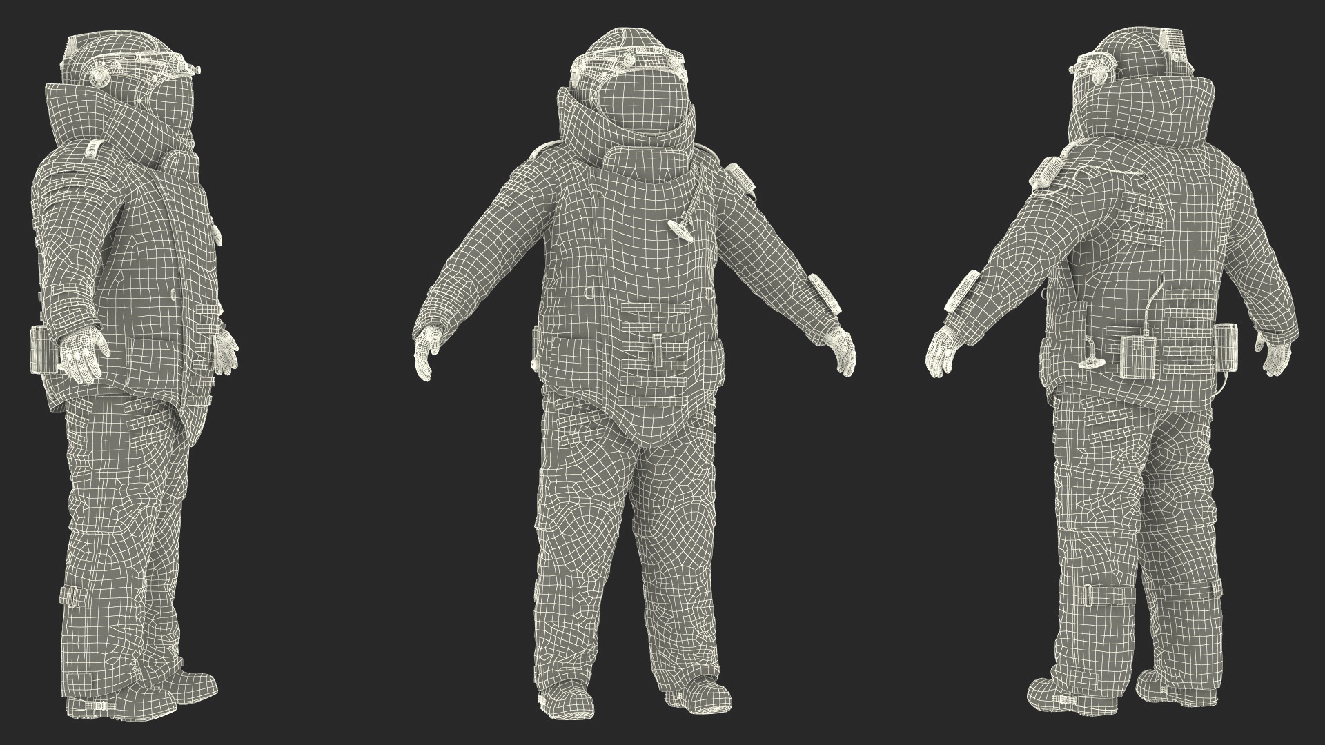 3D EOD 10 Bomb Suit Gloved model