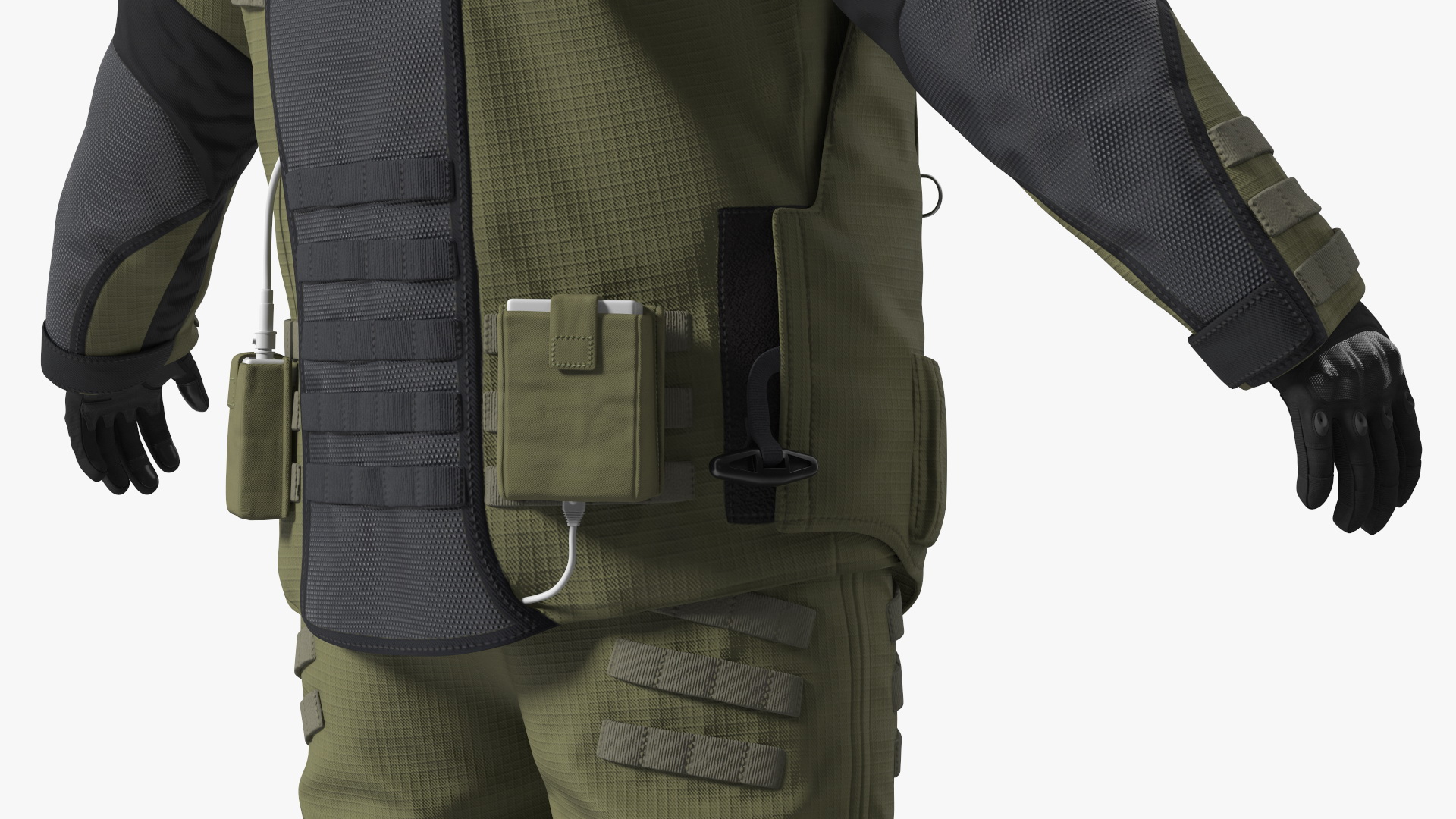 3D EOD 10 Bomb Suit Gloved model