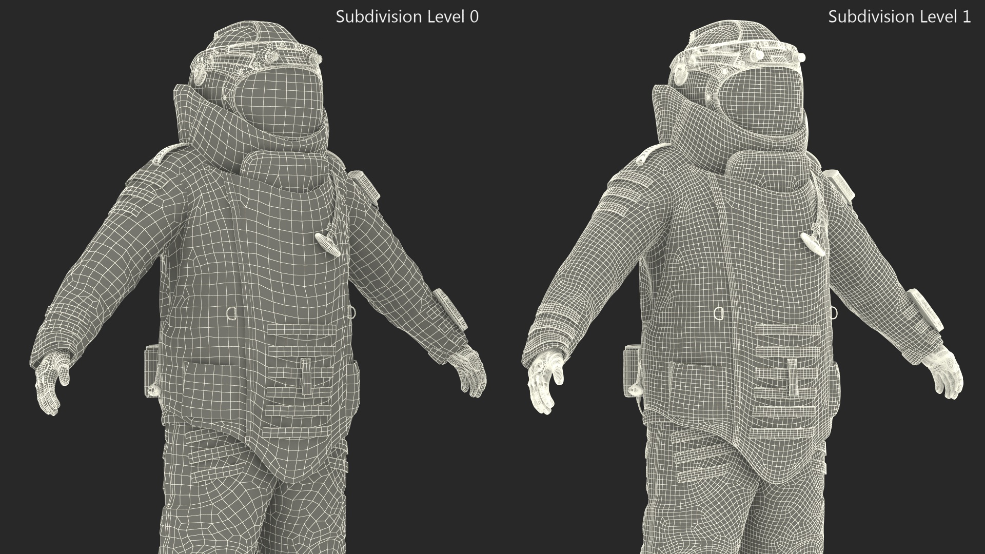 3D EOD 10 Bomb Suit Gloved model