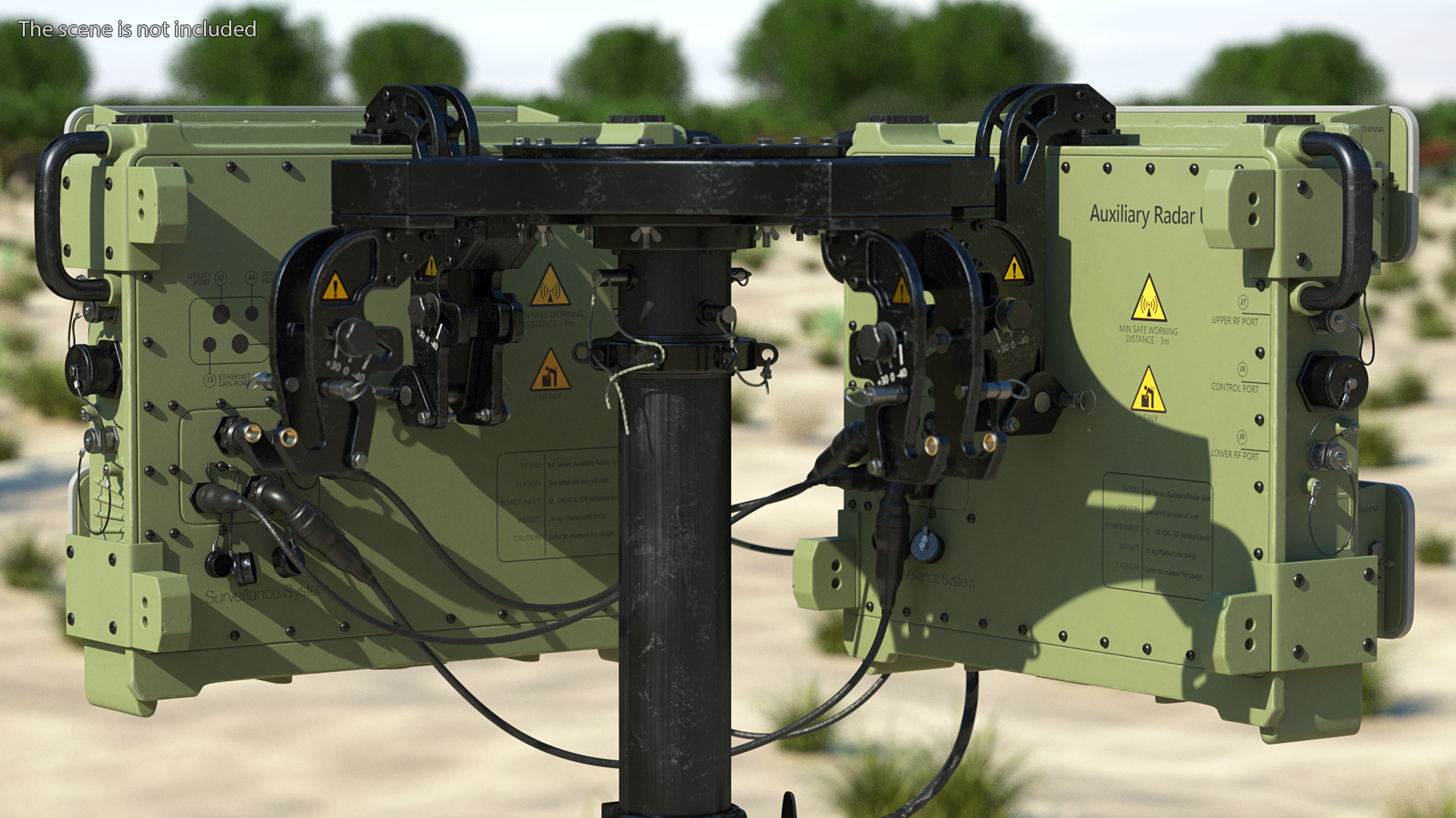 3D Anti UAV Defence System with Radar Set model