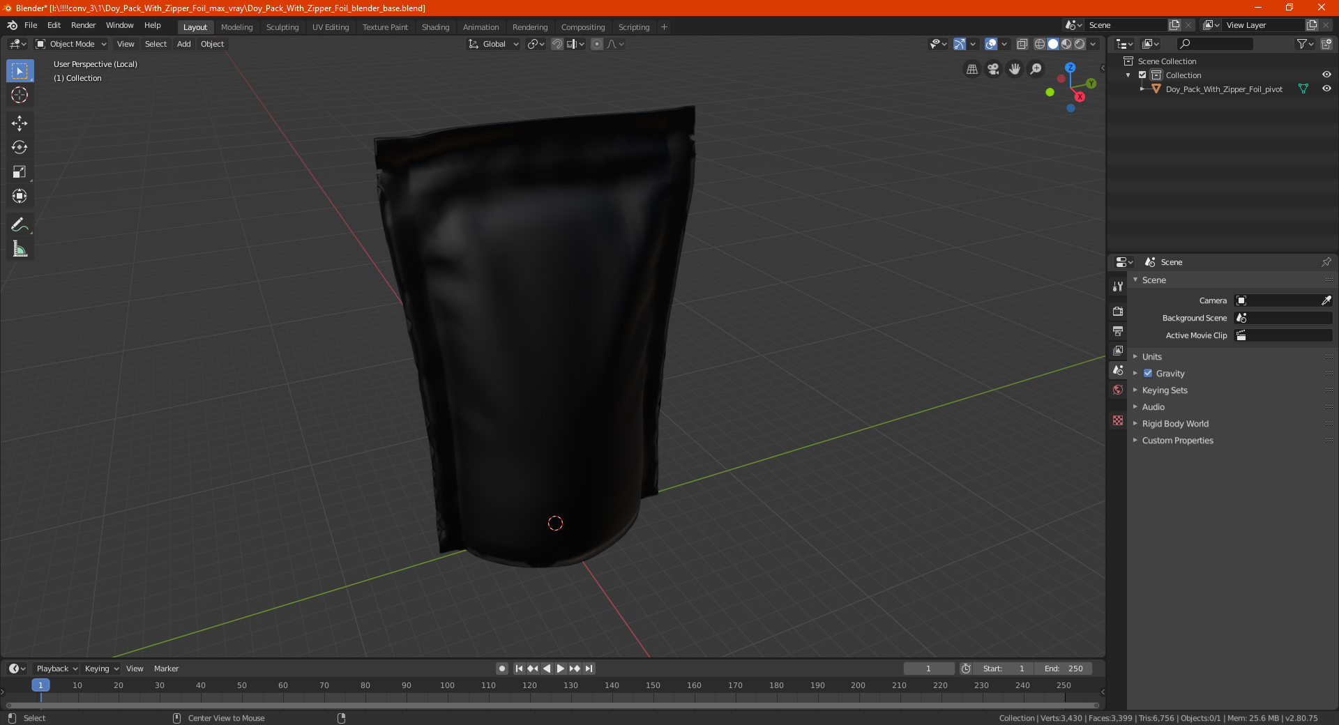 Vacuum Seal Bag Silver Foil 3D