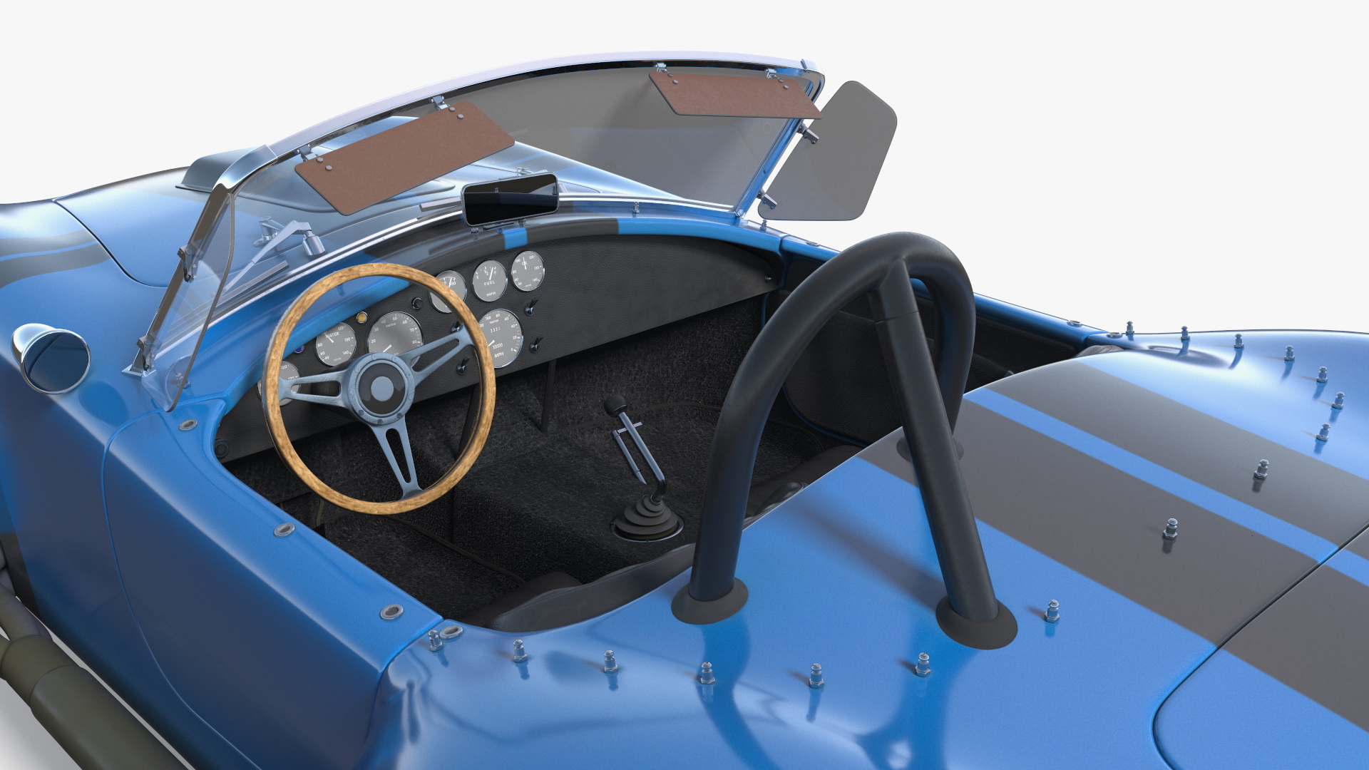 3D Retro Racing Car Rigged model