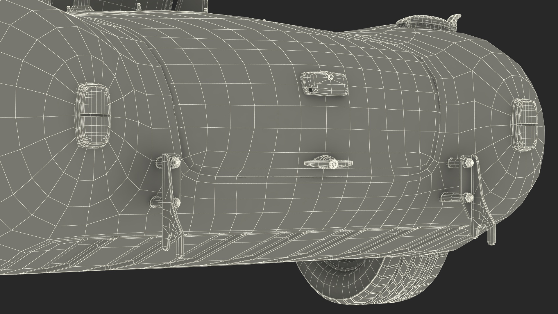 3D Retro Racing Car Rigged model