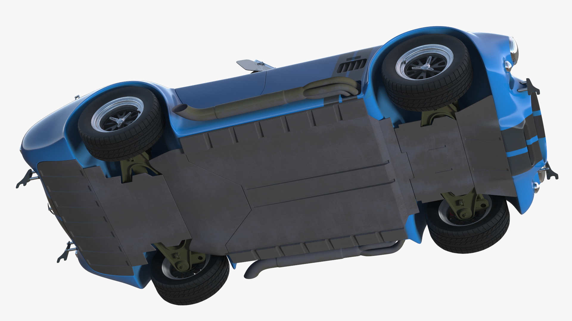 3D Retro Racing Car Rigged model