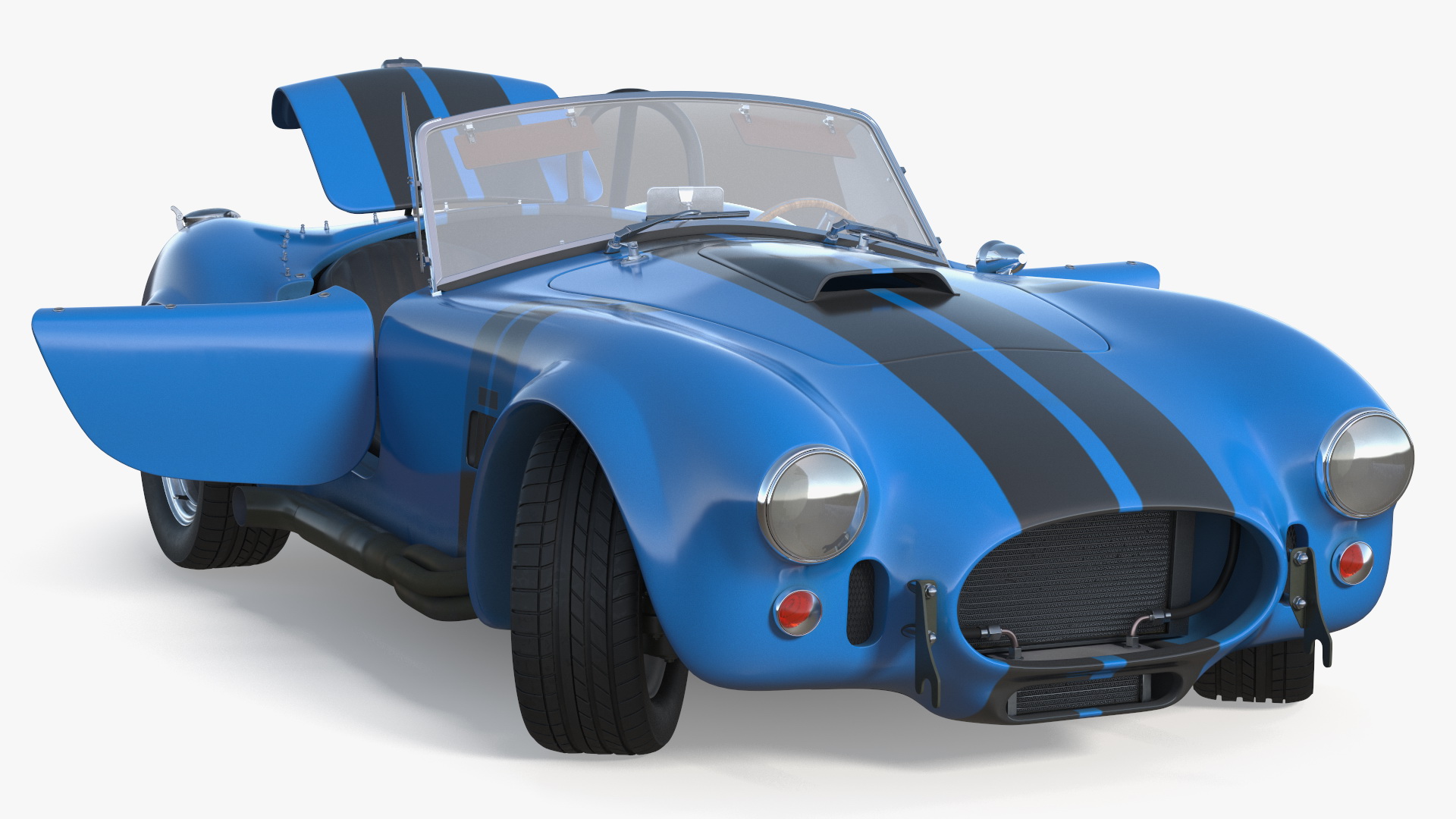 3D Retro Racing Car Rigged model