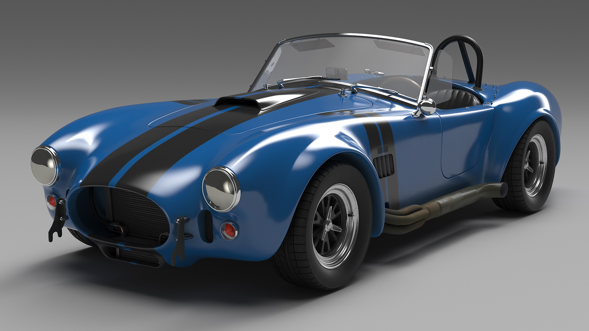 3D Retro Racing Car Rigged model