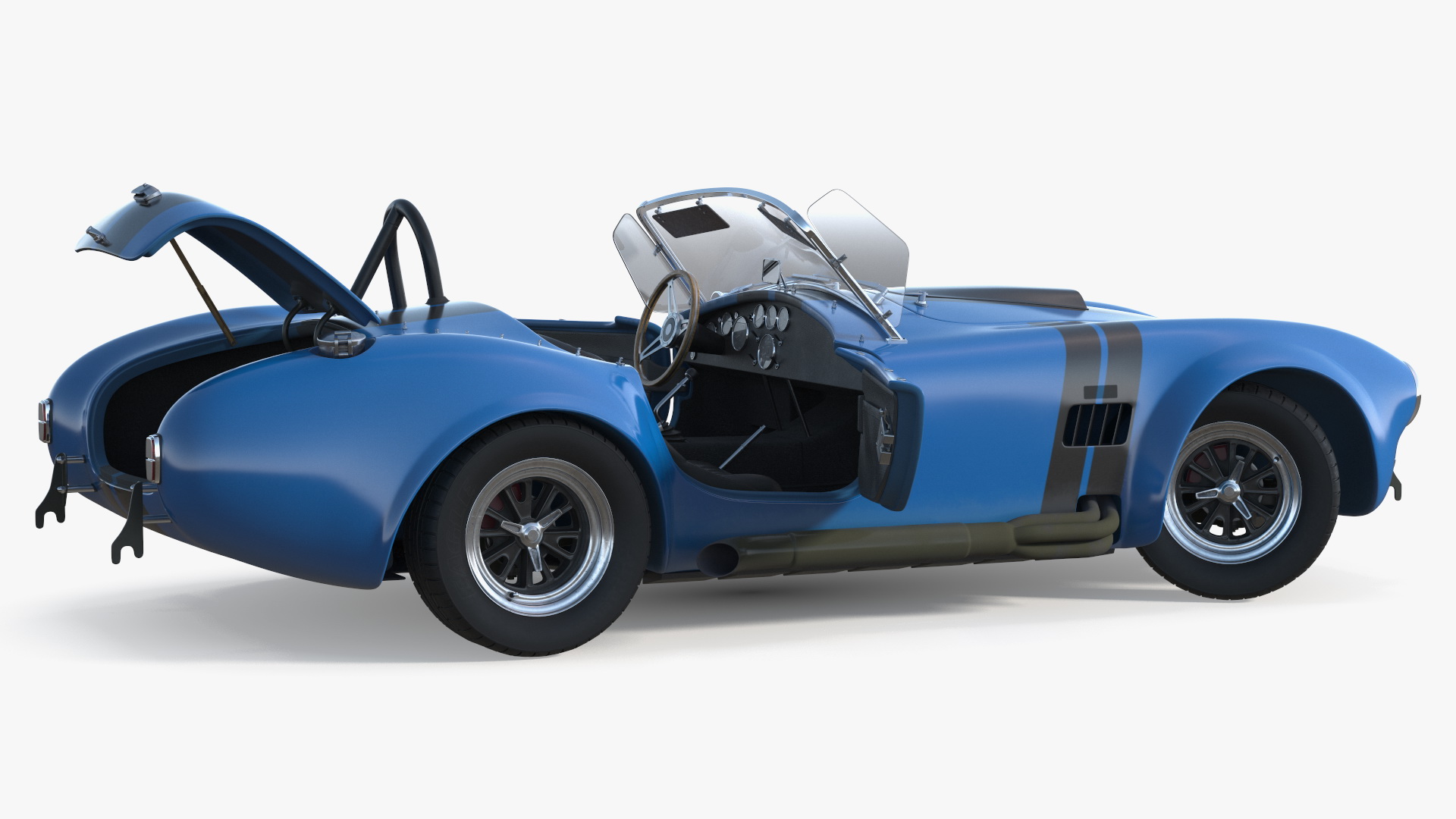 3D Retro Racing Car Rigged model