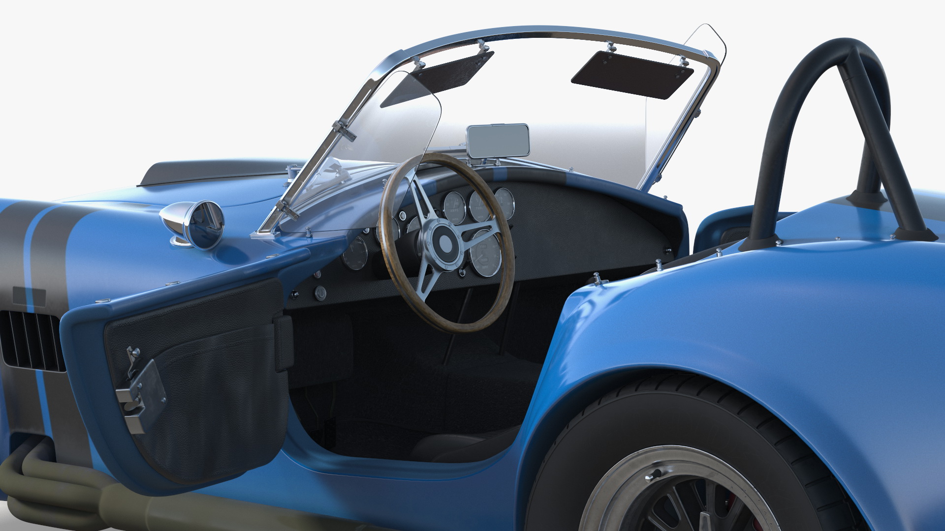 3D Retro Racing Car Rigged model