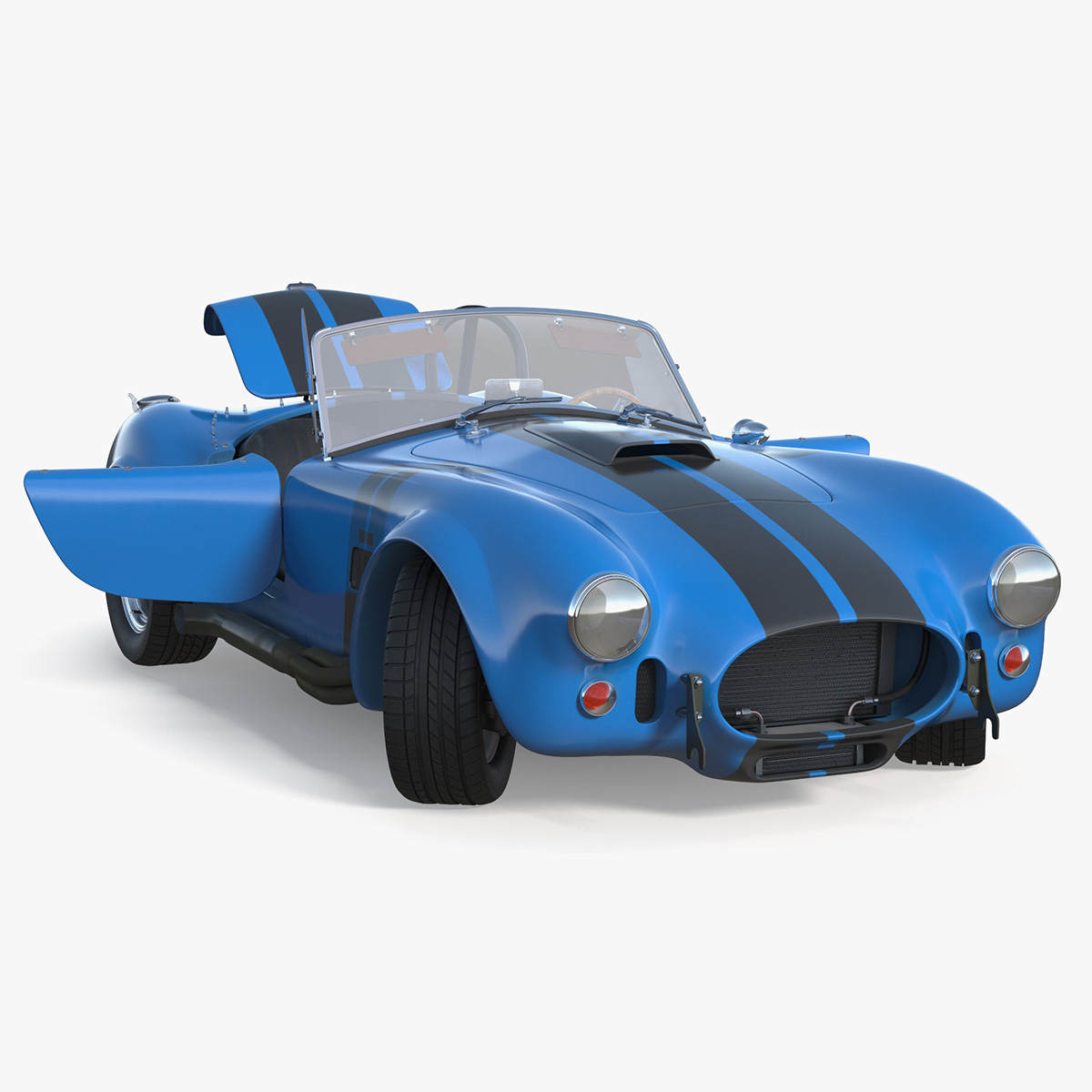 3D Retro Racing Car Rigged model