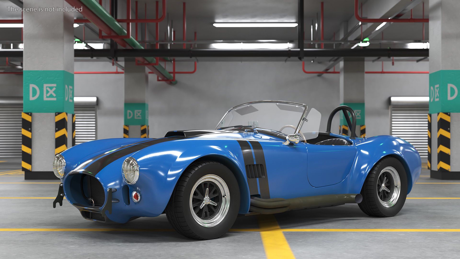 3D Retro Racing Car Rigged model