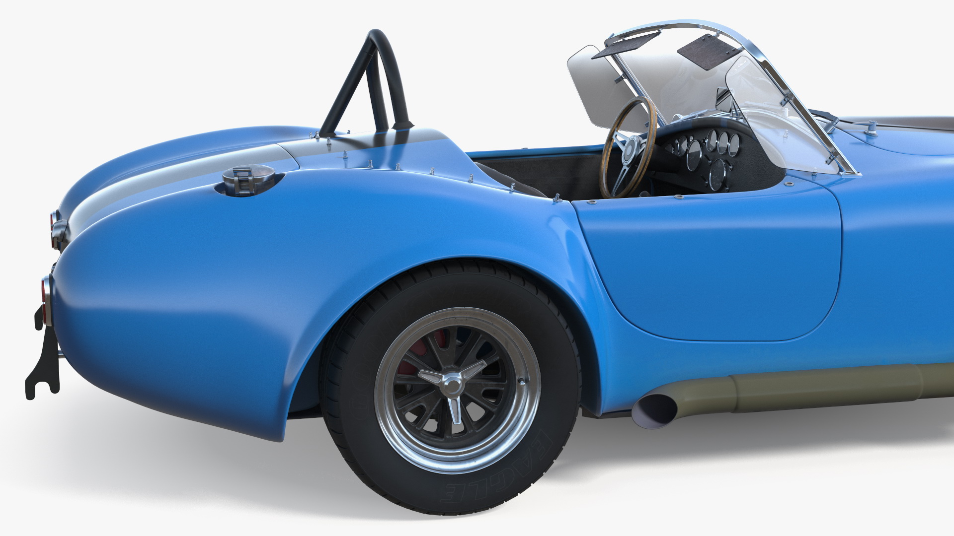 3D Retro Racing Car Rigged model