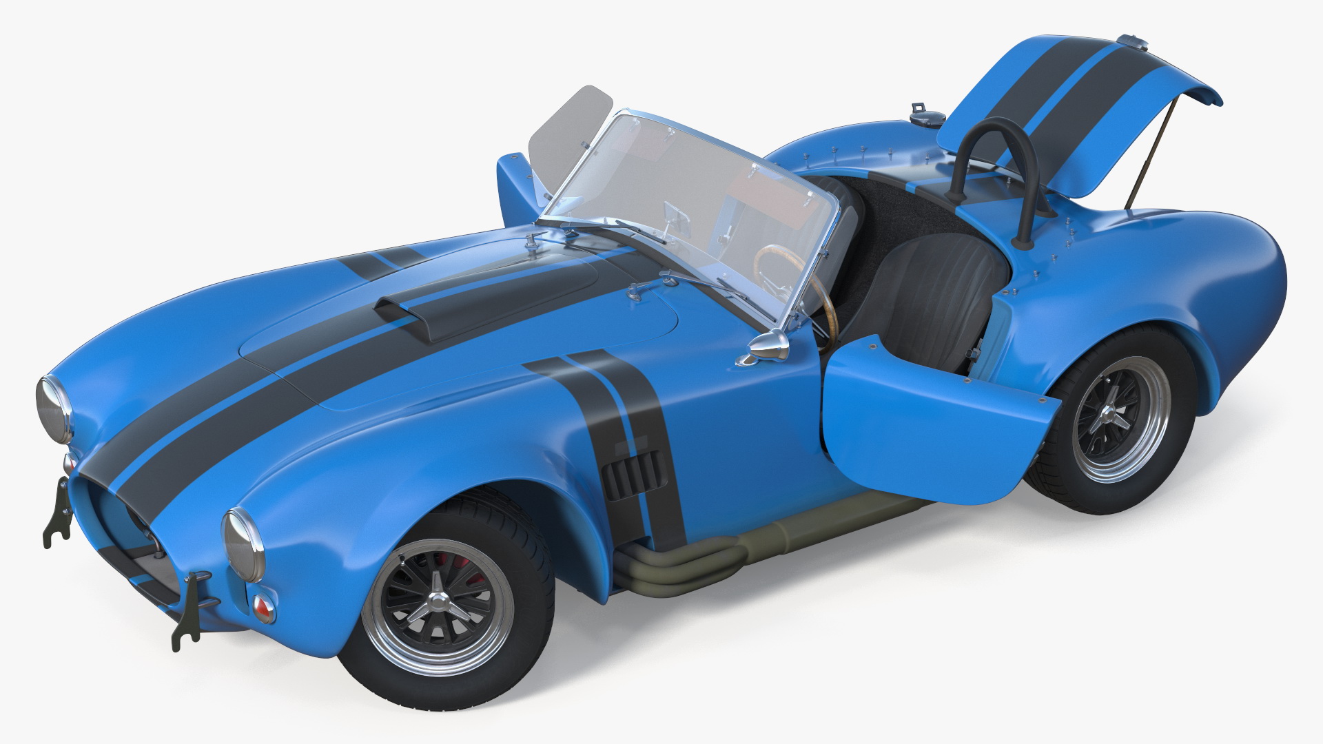 3D Retro Racing Car Rigged model