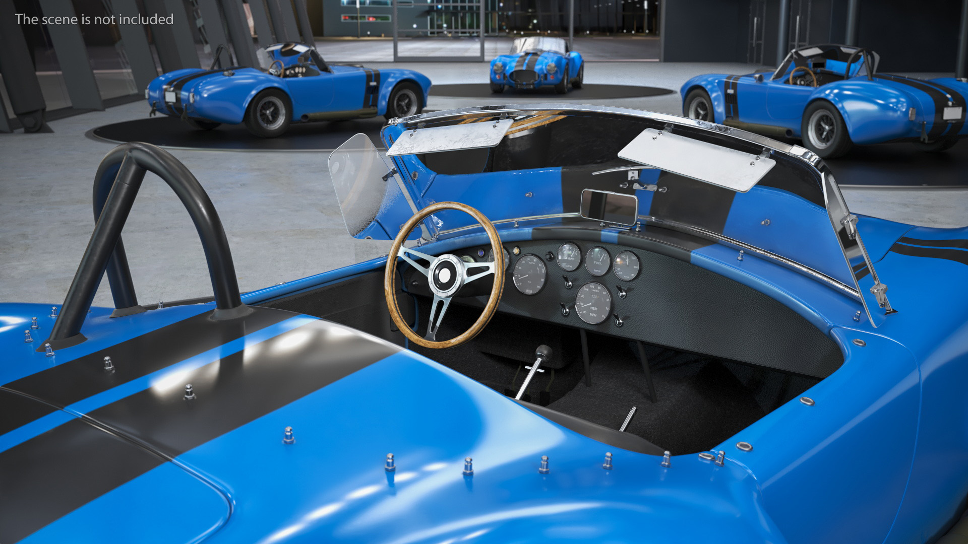 3D Retro Racing Car Rigged model