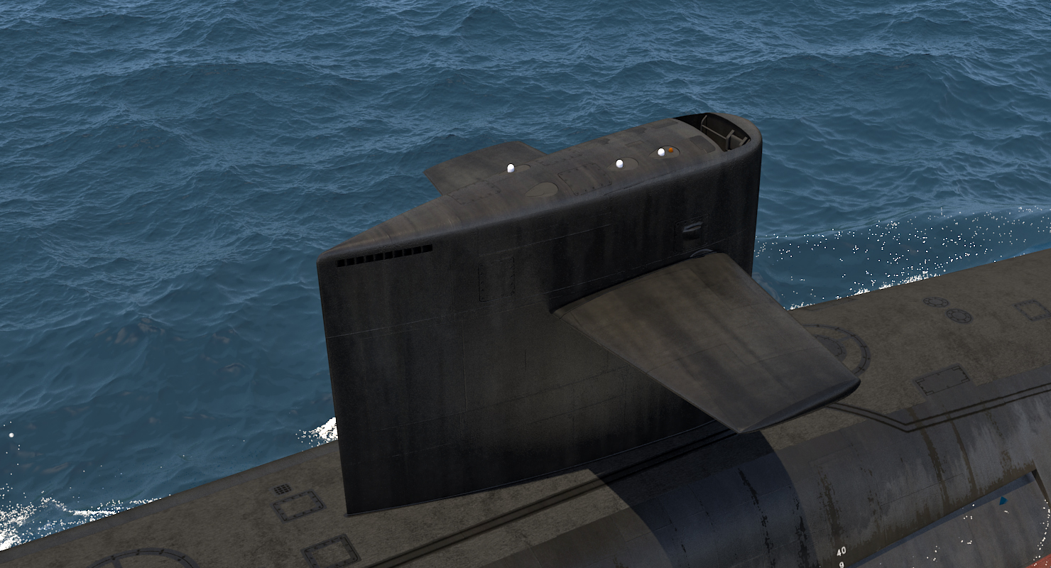 3D US Nuclear Submarine Ohio Class