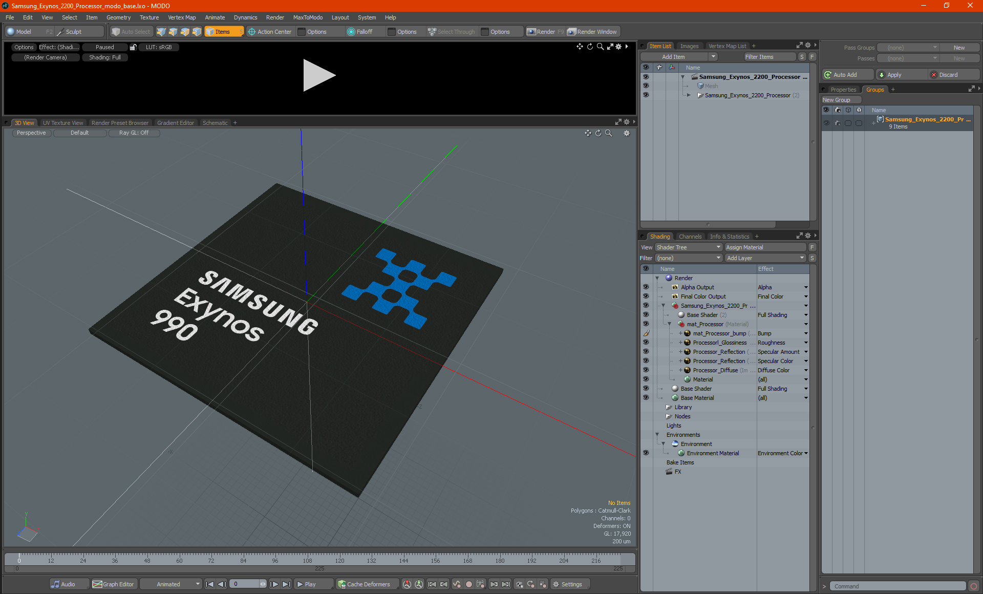 Samsung Exynos 2200 Processor 3D model