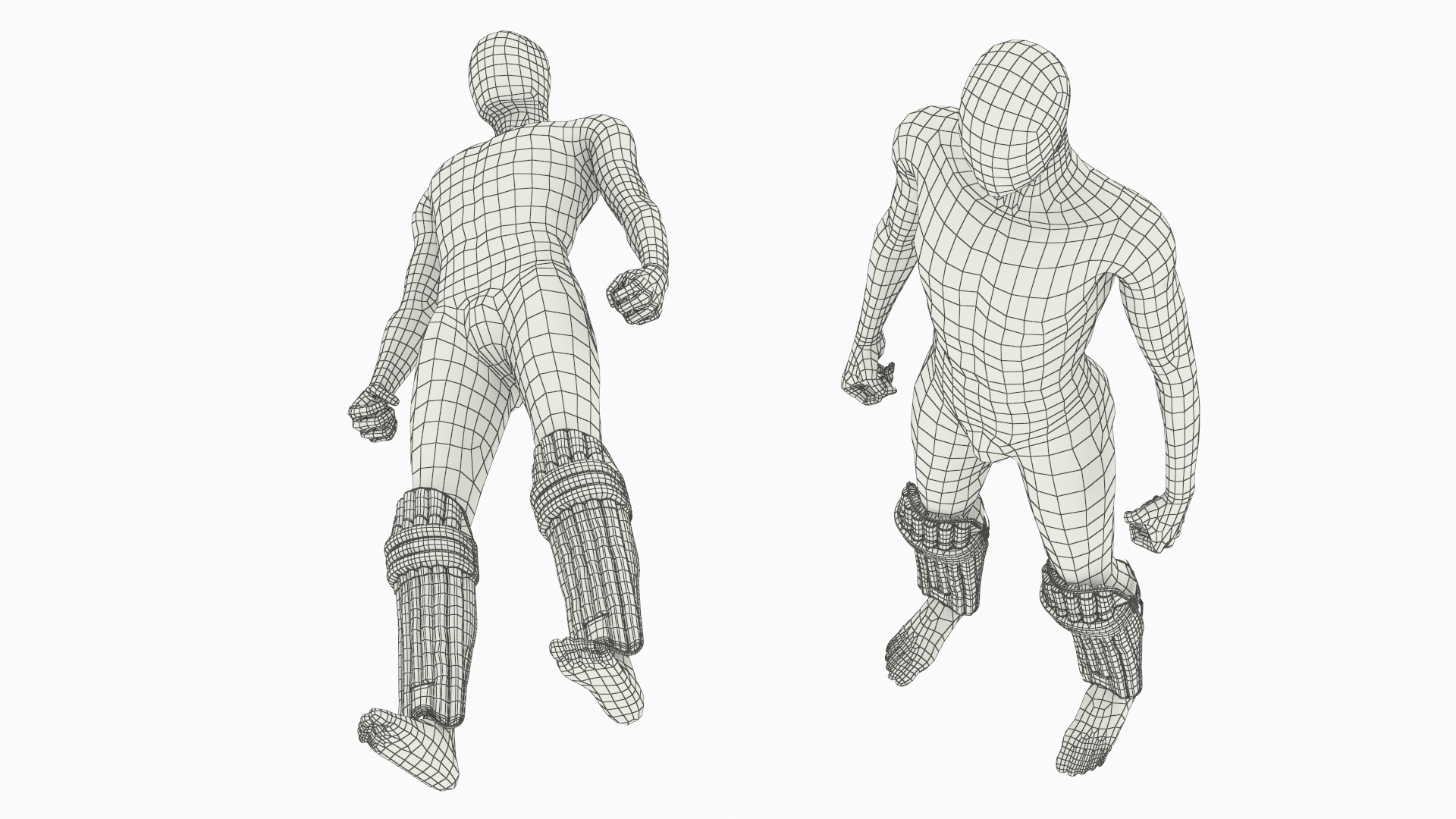 White Cricket Batting Pads on Mannequin - view 9